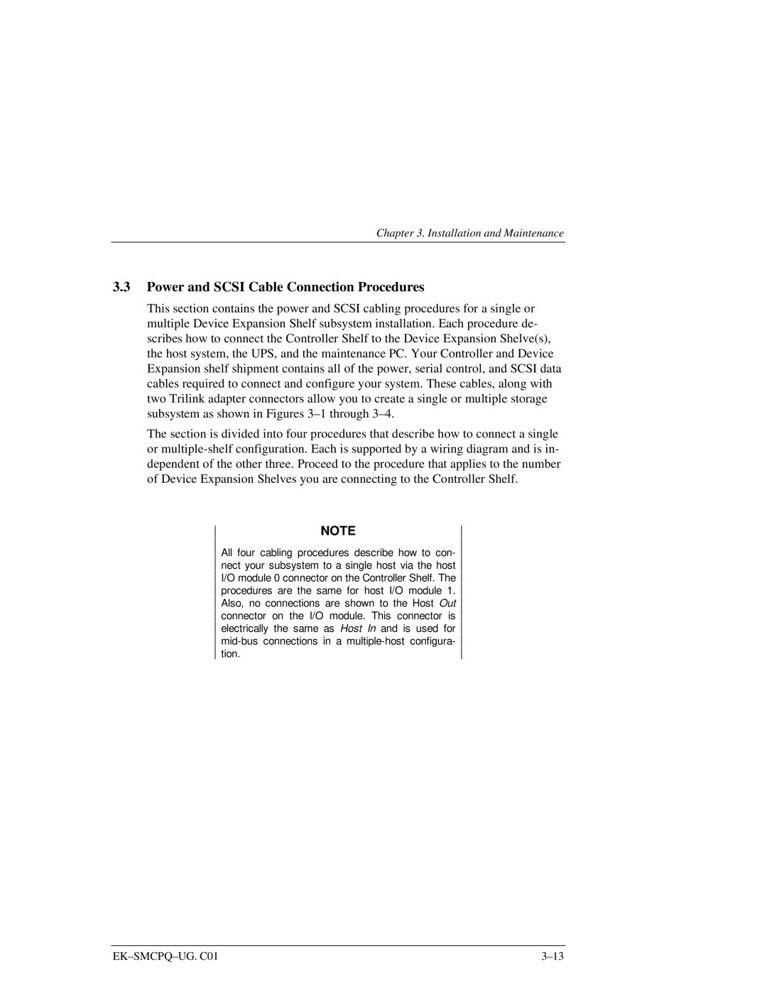 Compaq 3000 manual Power and Scsi Cable Connection Procedures 