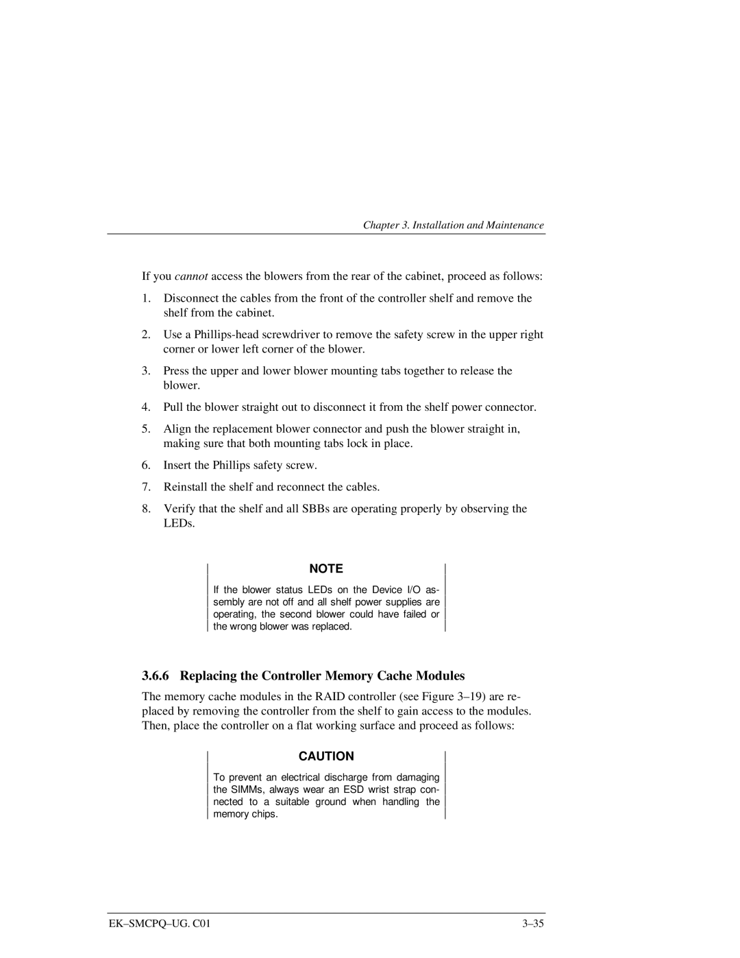 Compaq 3000 manual Replacing the Controller Memory Cache Modules 