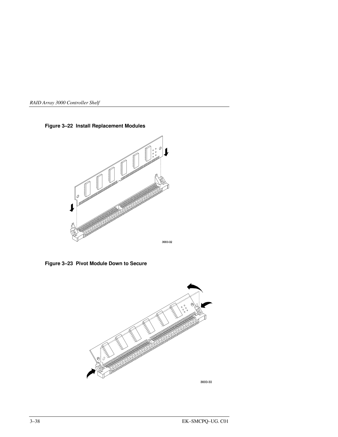 Compaq 3000 manual Install Replacement Modules 