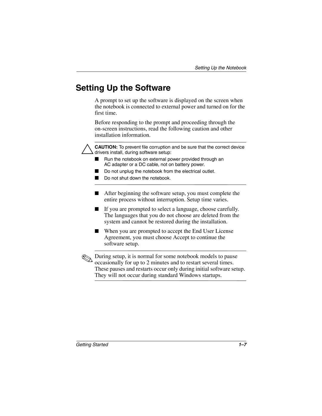 Compaq 307502-001 manual Setting Up the Software 