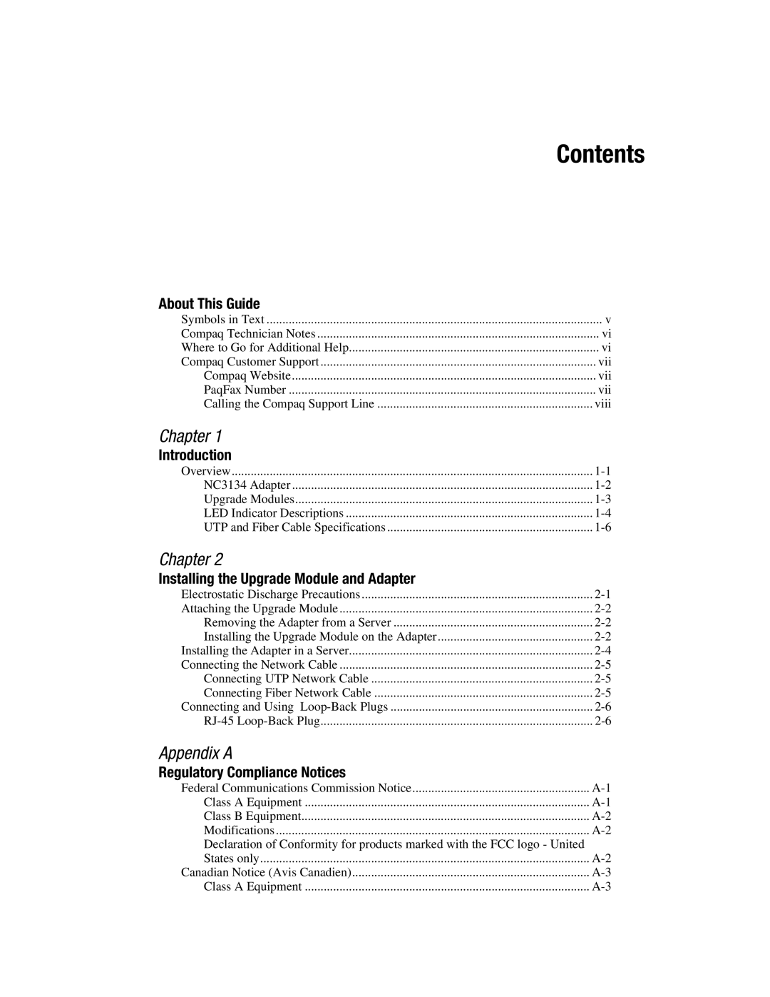 Compaq 3134 manual Contents 