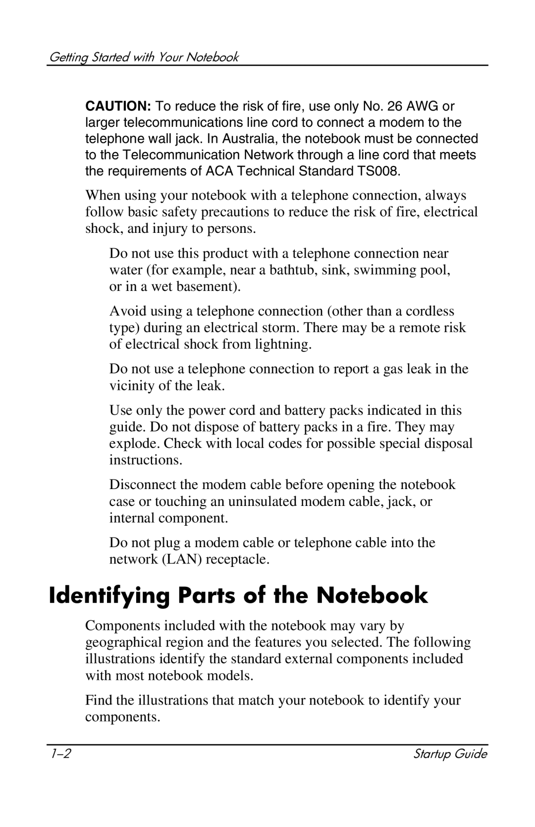 Compaq 319921-001 manual Identifying Parts of the Notebook 