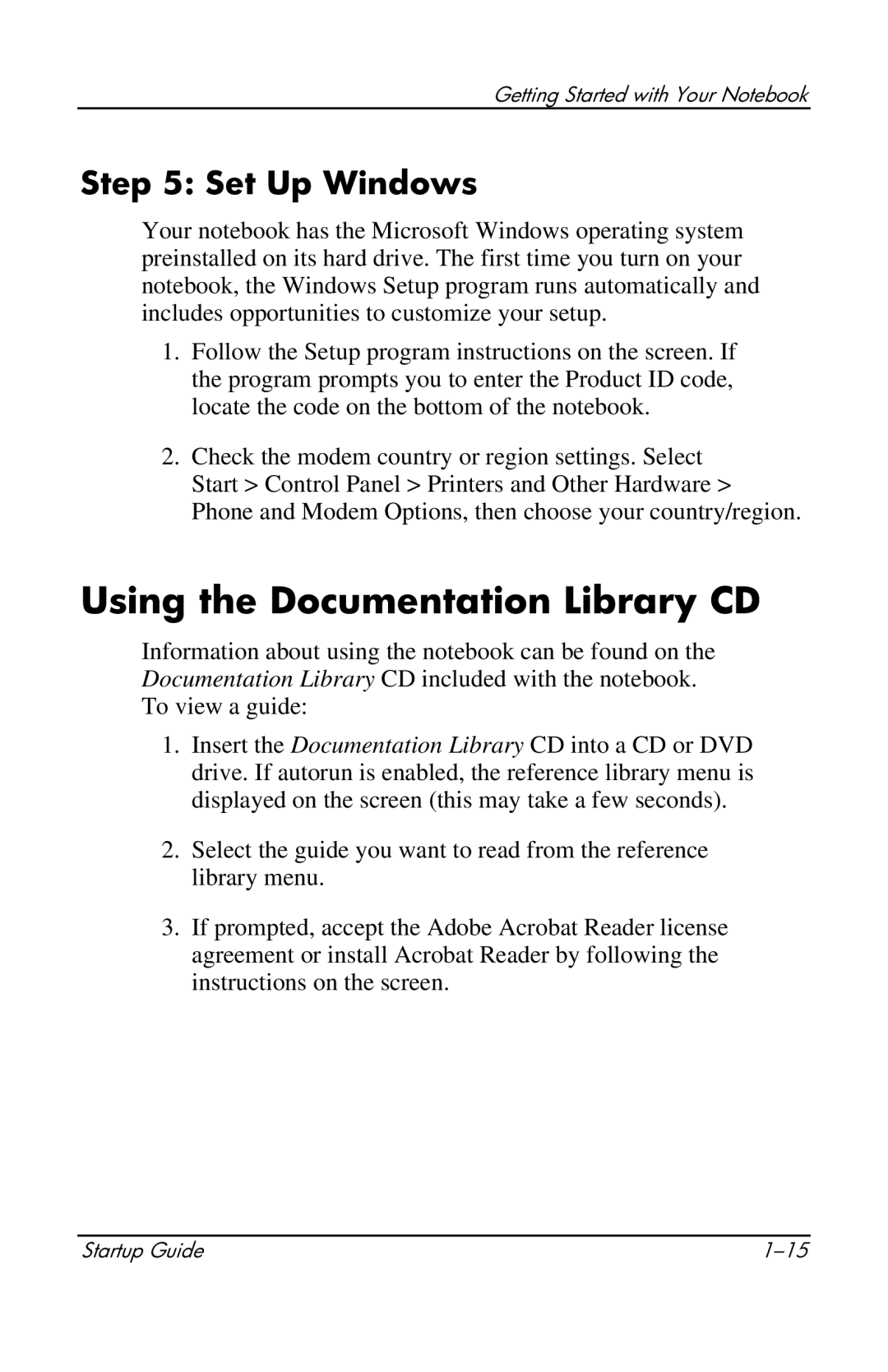 Compaq 319921-001 manual Using the Documentation Library CD, Set Up Windows 