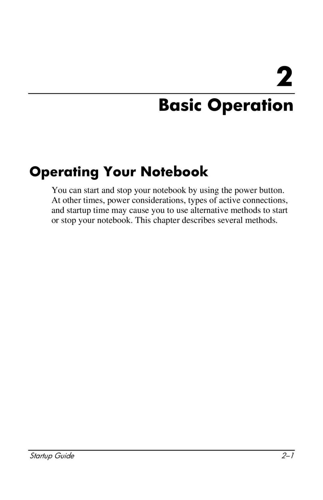 Compaq 319921-001 manual Basic Operation, Operating Your Notebook 