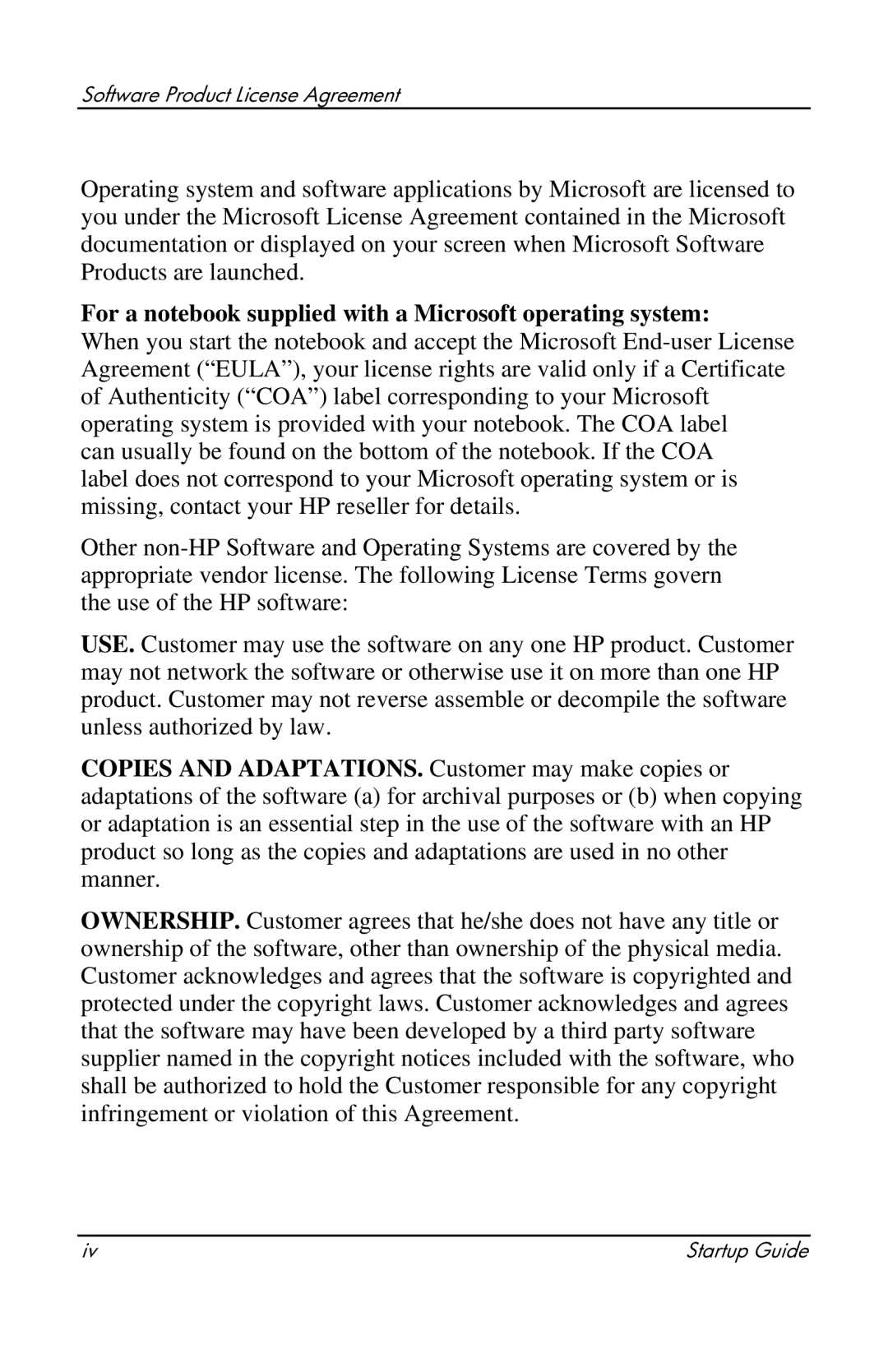 Compaq 319921-001 manual For a notebook supplied with a Microsoft operating system 