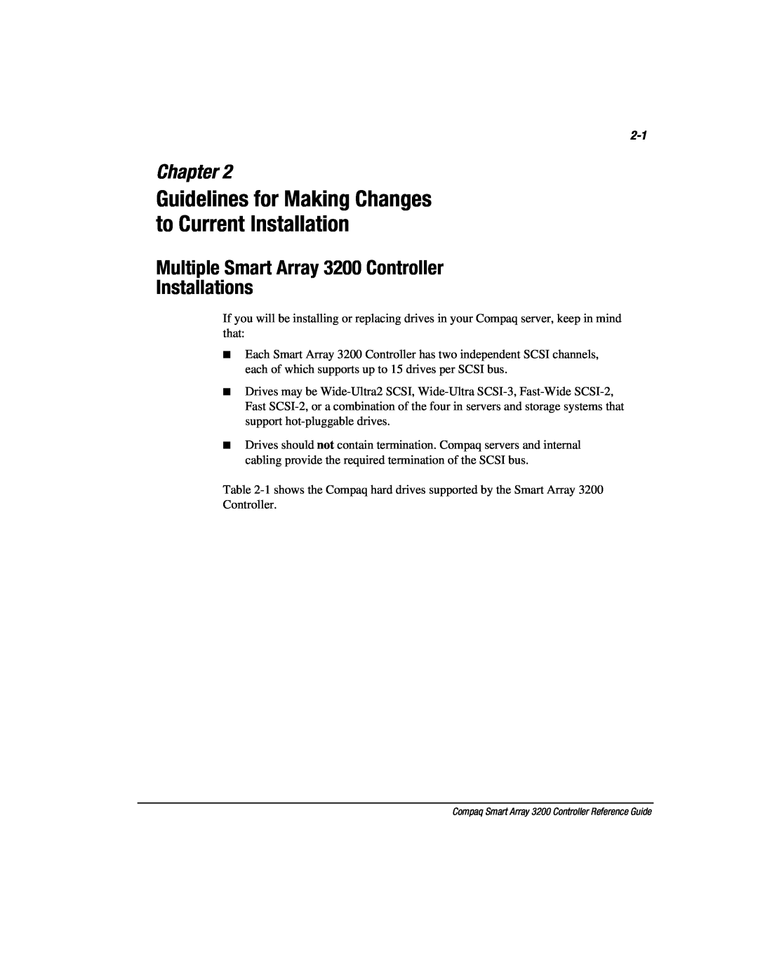 Compaq manual Multiple Smart Array 3200 Controller Installations, Chapter 