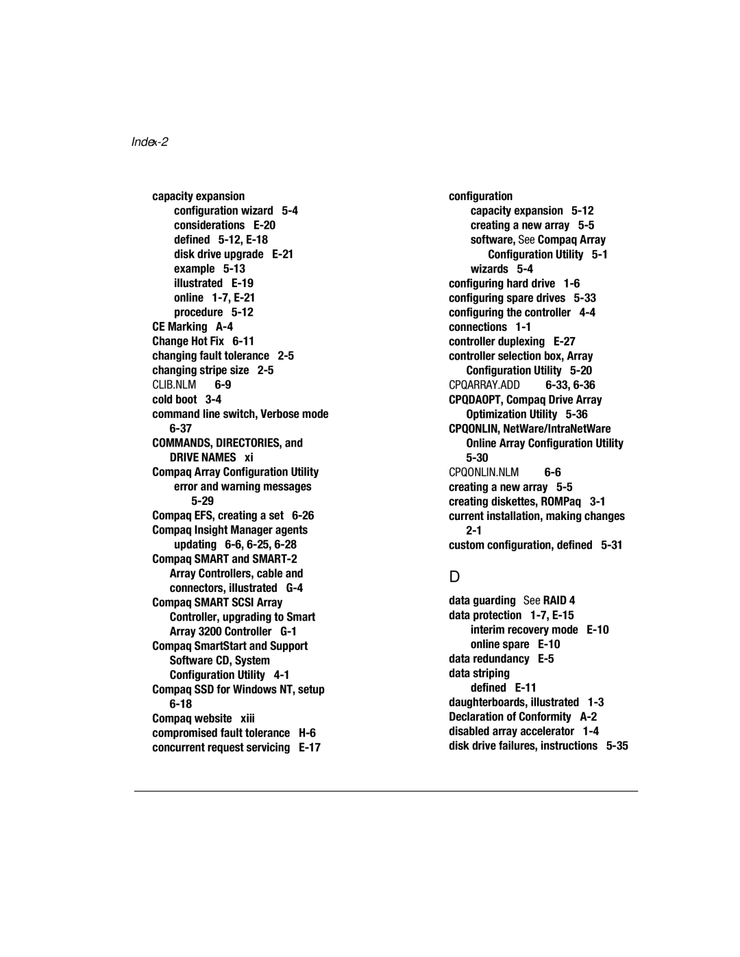 Compaq 3200 manual Index-2 