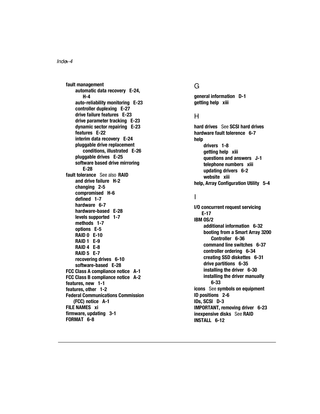 Compaq 3200 manual Index-4 