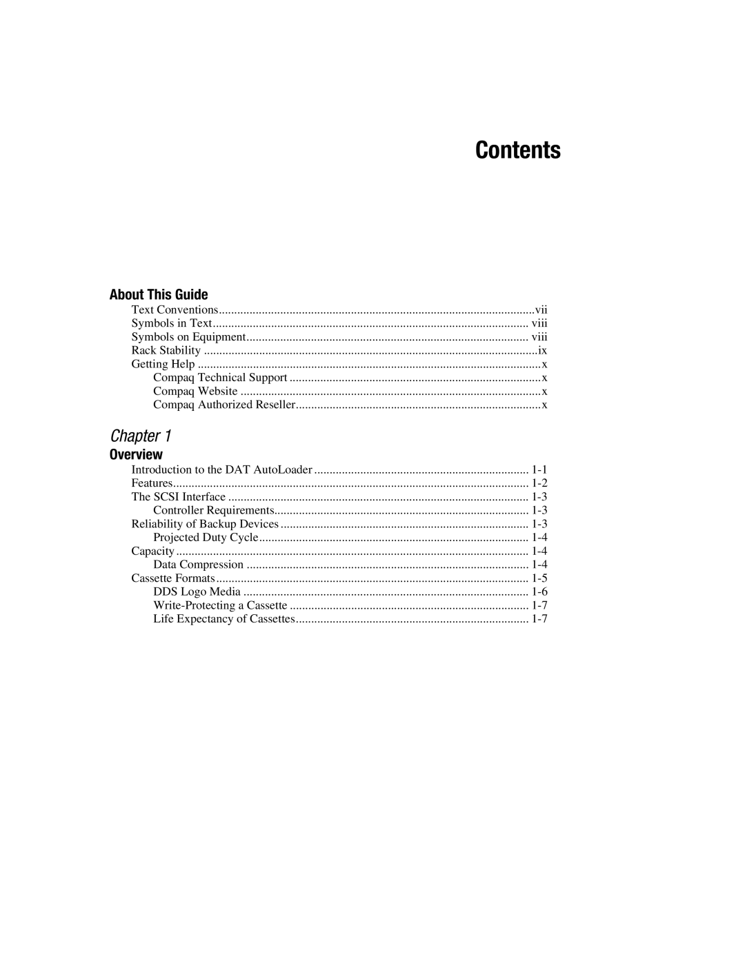 Compaq 326817-003 manual Contents 