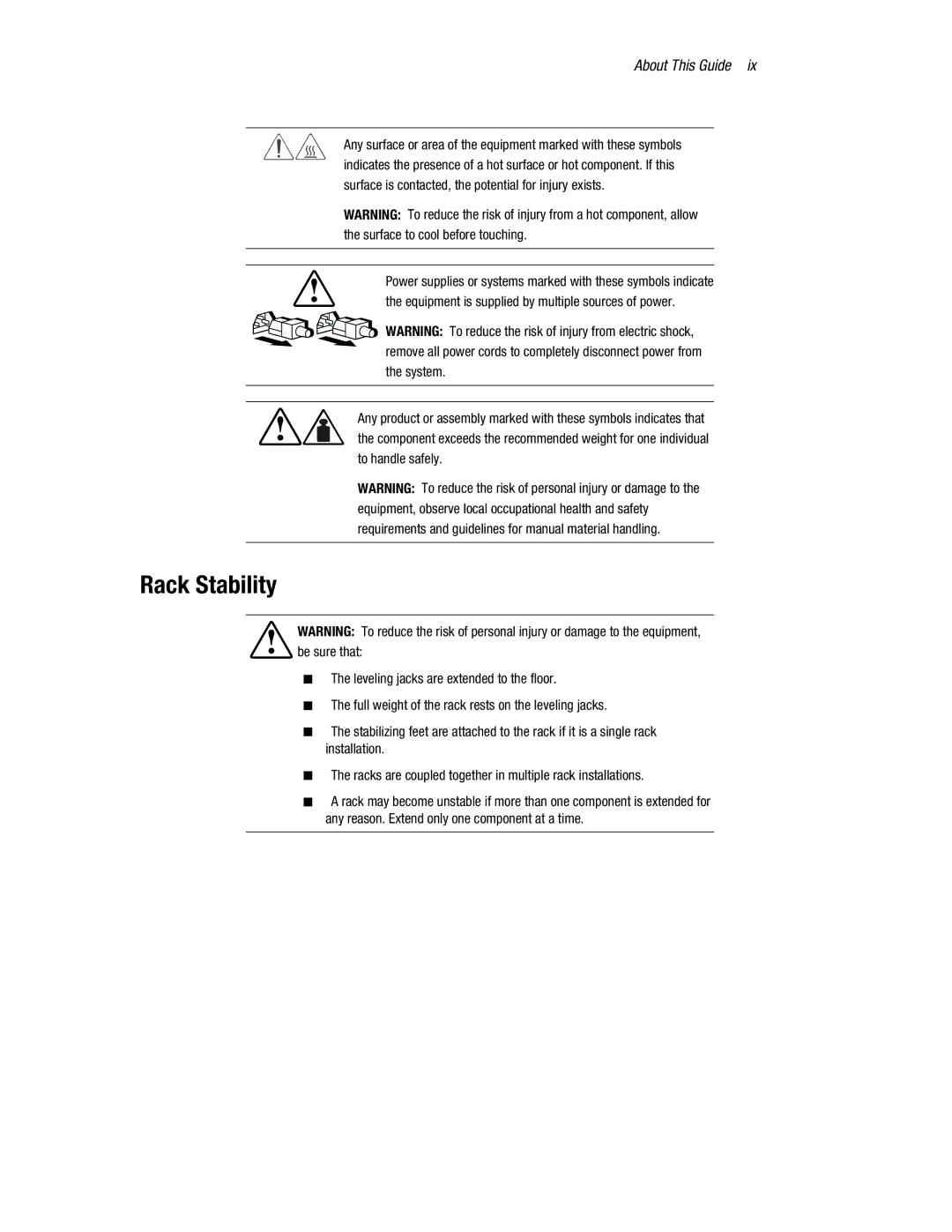 Compaq 326817-003 manual Rack Stability, About This Guide 