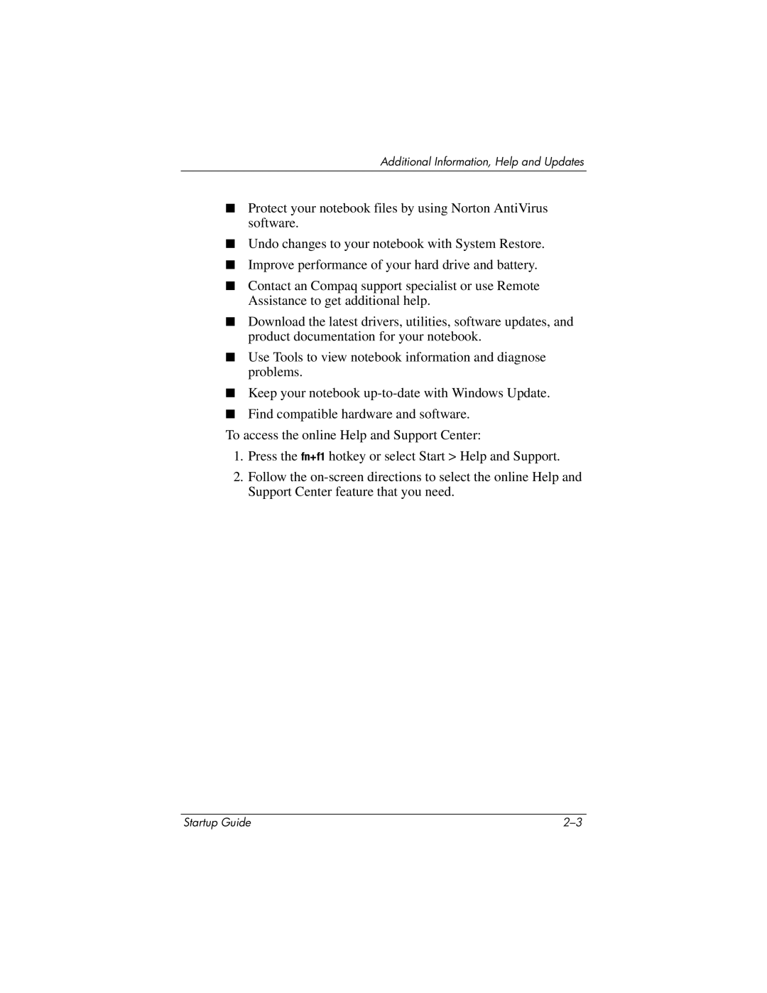 Compaq 335401-001 manual Additional Information, Help and Updates 