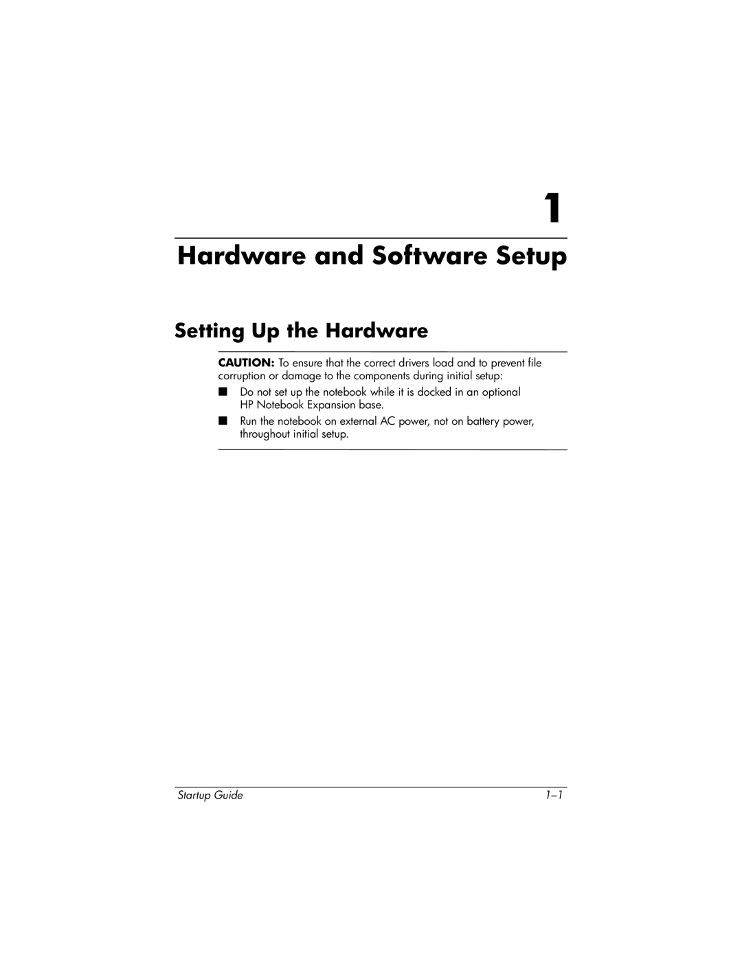 Compaq 335401-001 manual Hardware and Software Setup, Setting Up the Hardware 