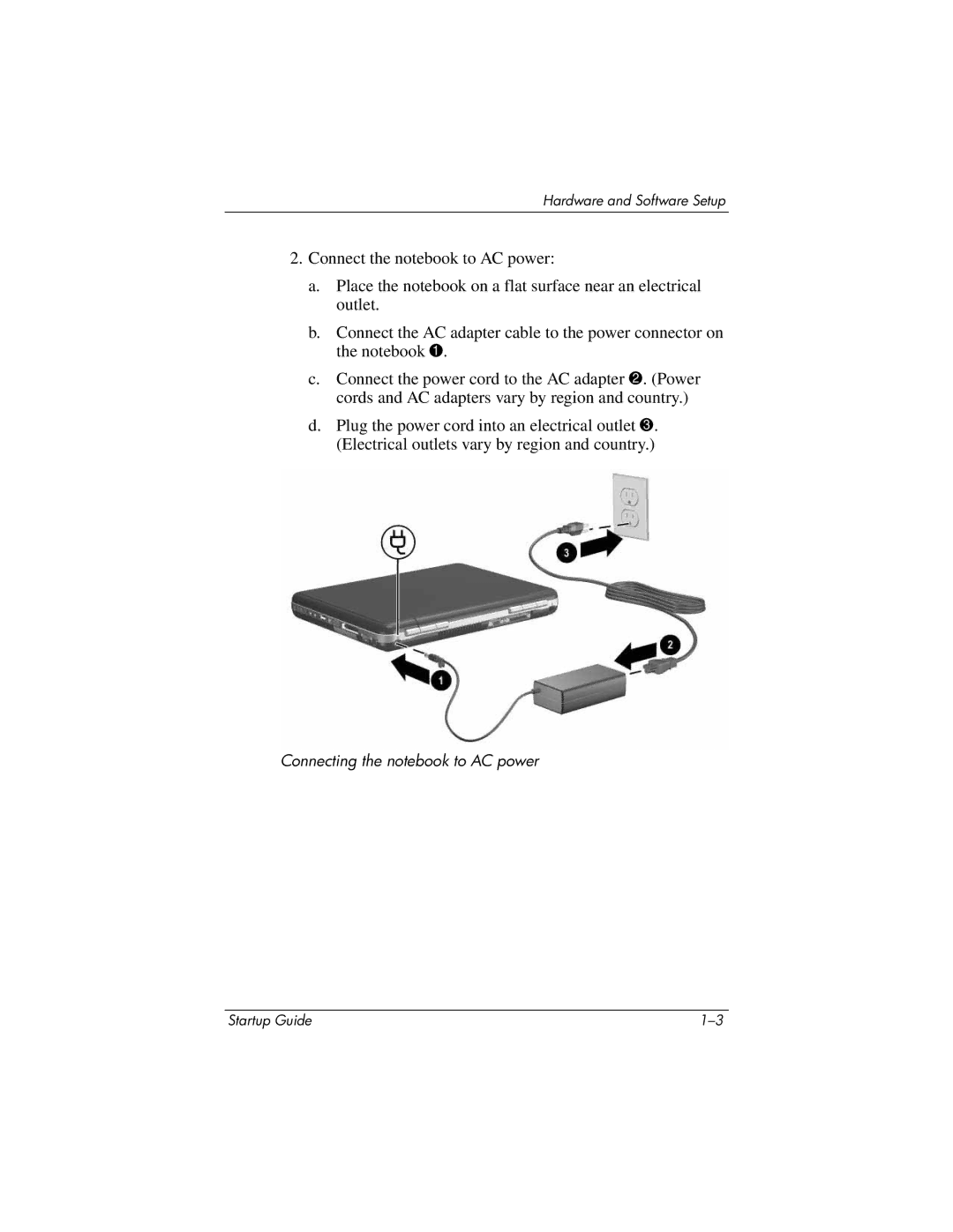 Compaq 335401-001 manual Connecting the notebook to AC power 