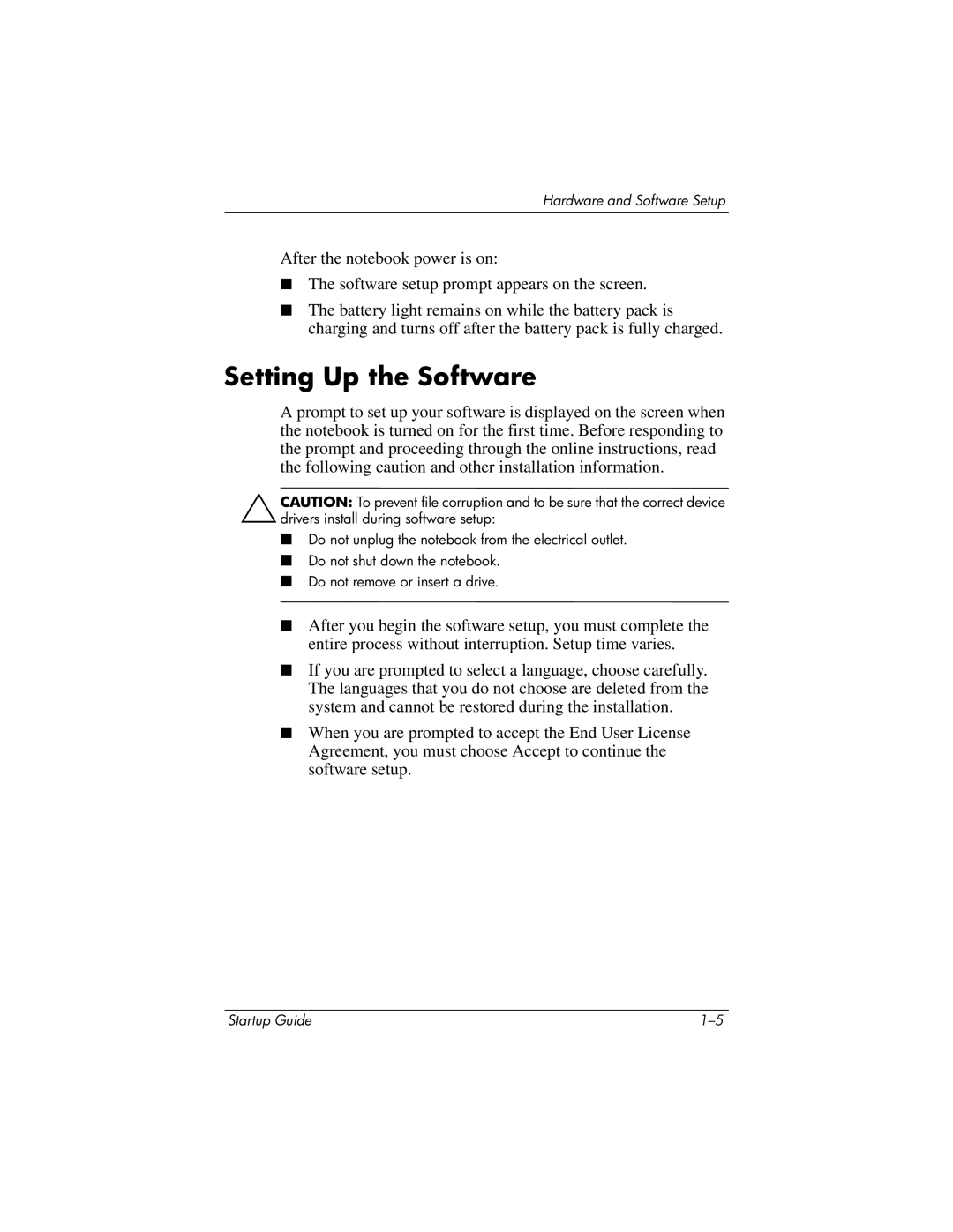 Compaq 335401-001 manual Setting Up the Software 