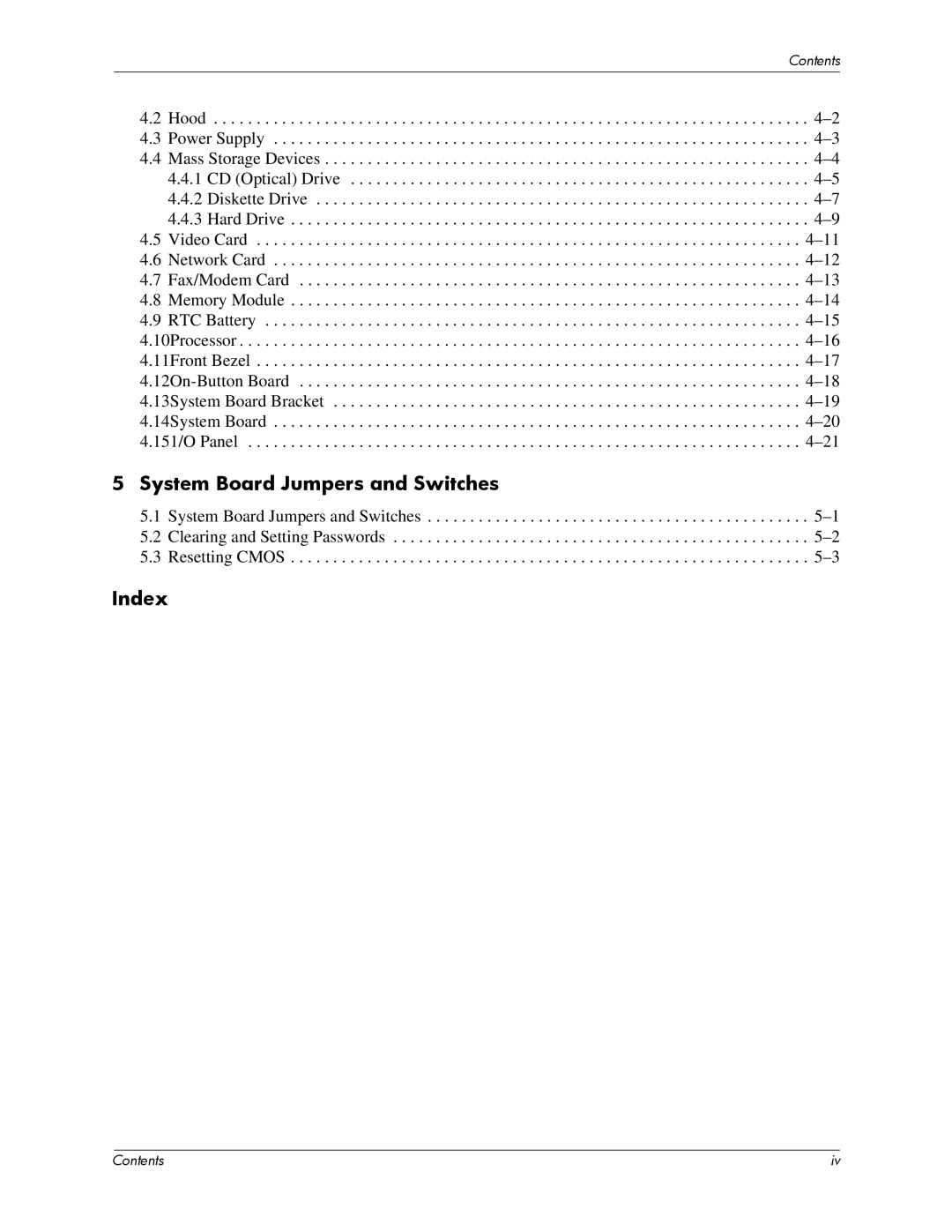 Compaq 340 Series manual Index 