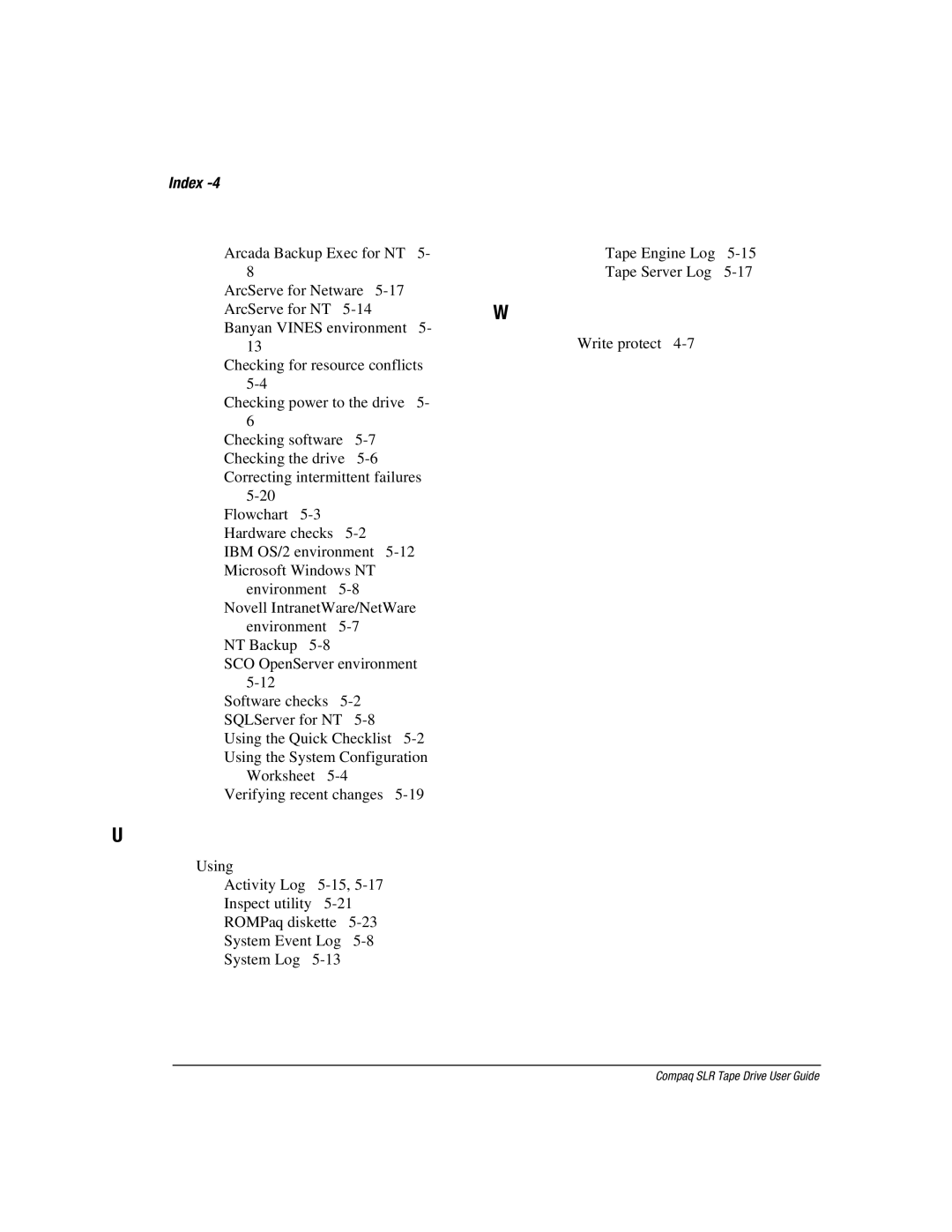 Compaq 340622-002 manual Index 