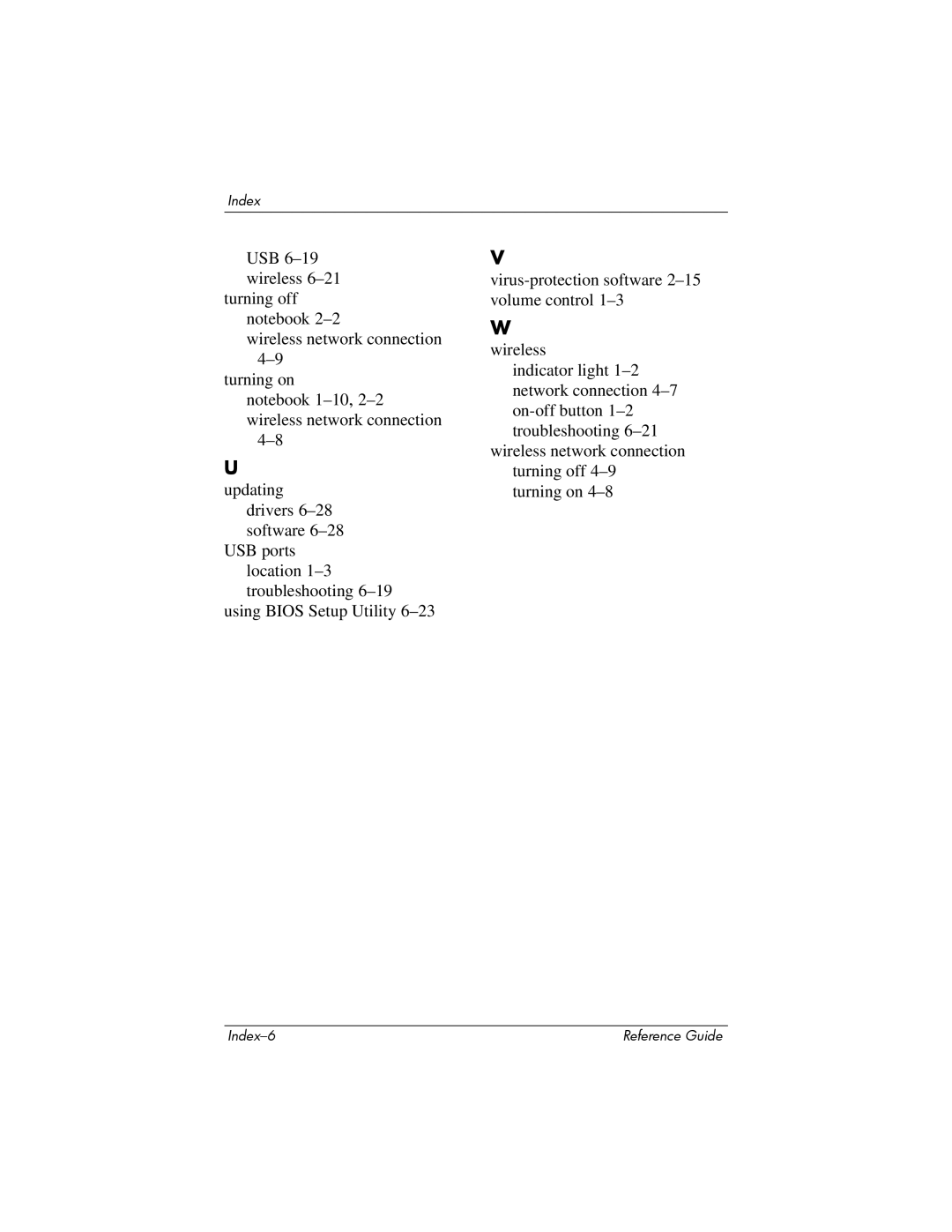 Compaq 370698-001 manual Index-6 