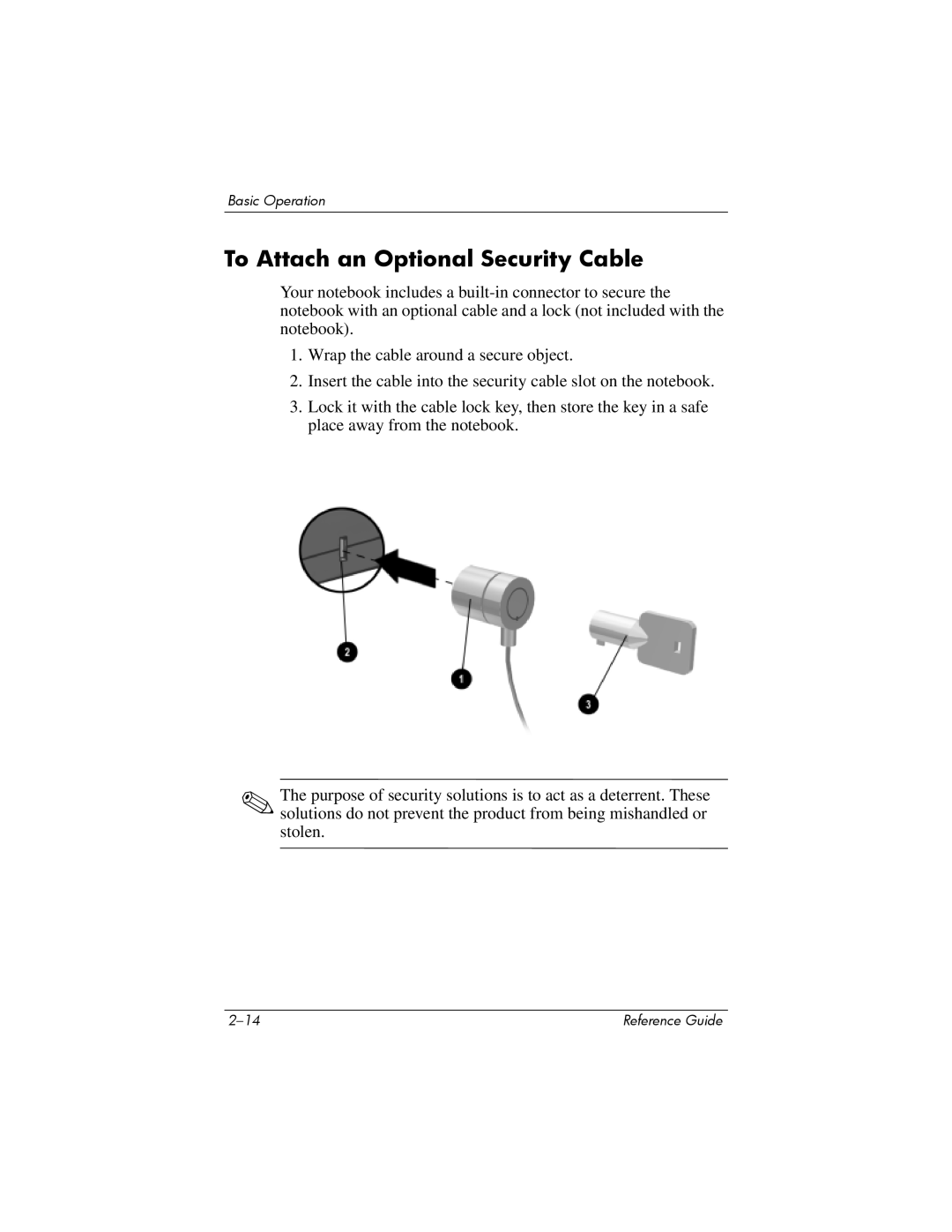 Compaq 370698-001 manual To Attach an Optional Security Cable 