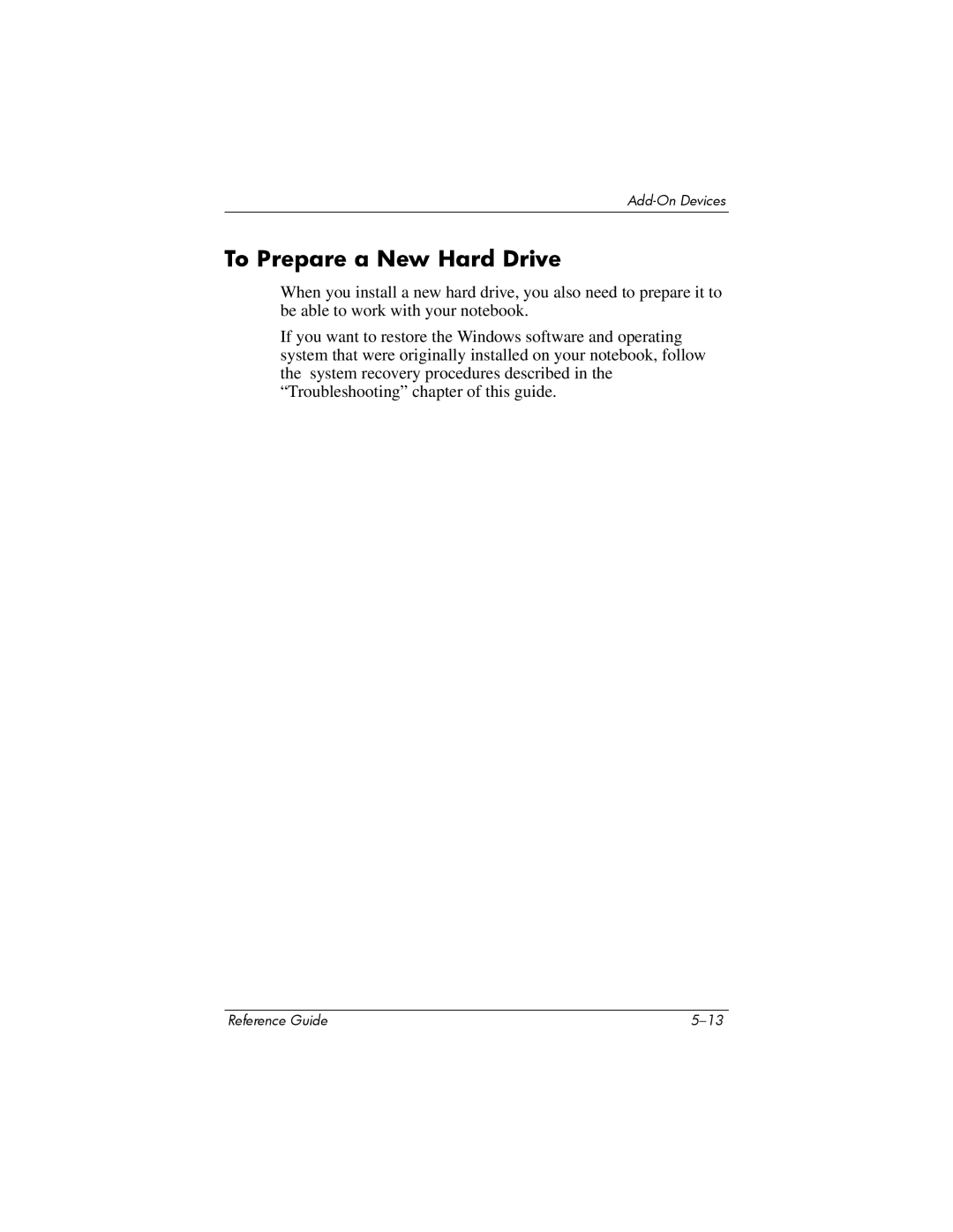 Compaq 370698-001 manual To Prepare a New Hard Drive 