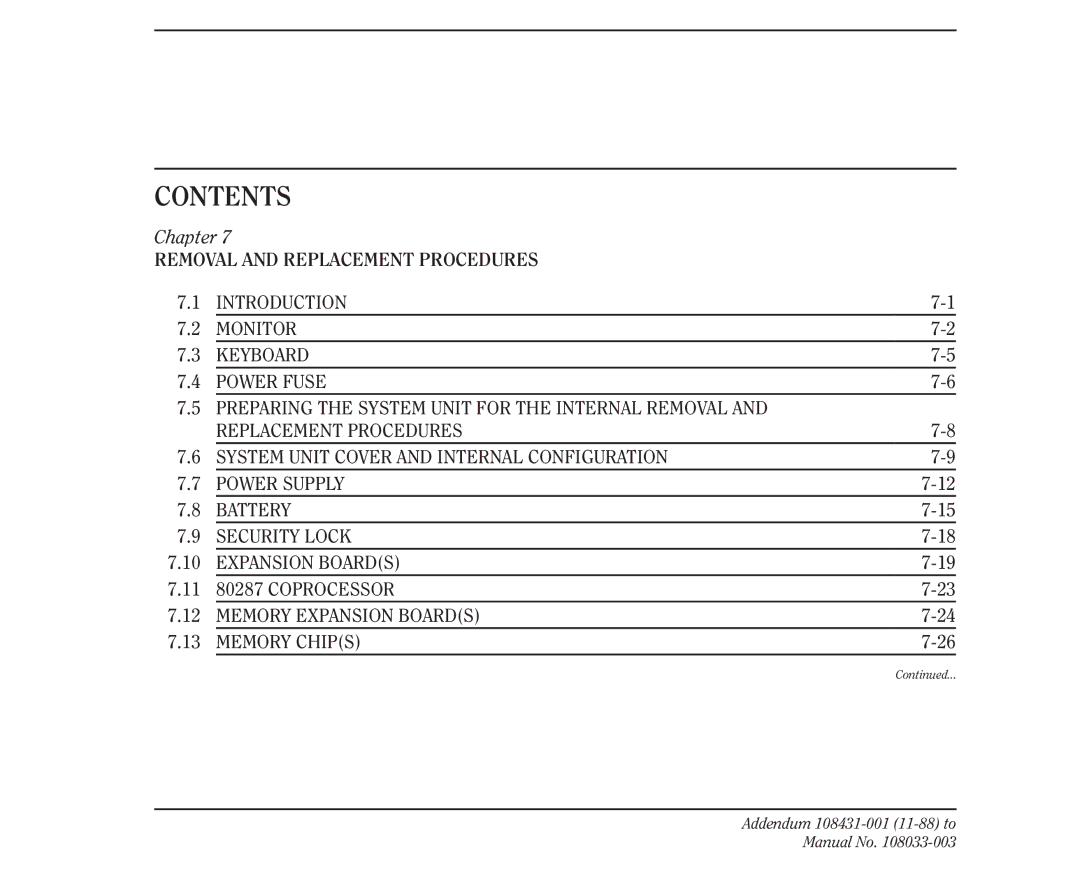 Compaq 386 manual Contents 