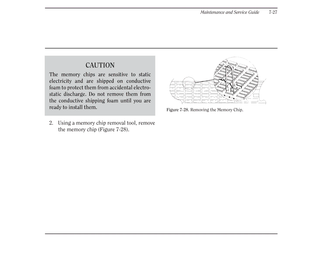 Compaq 386 manual Removing the Memory Chip 