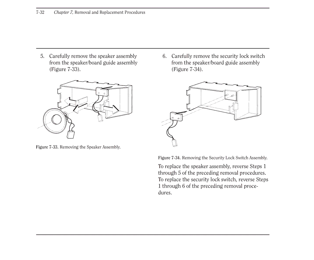 Compaq 386 manual Removing the Speaker Assembly 