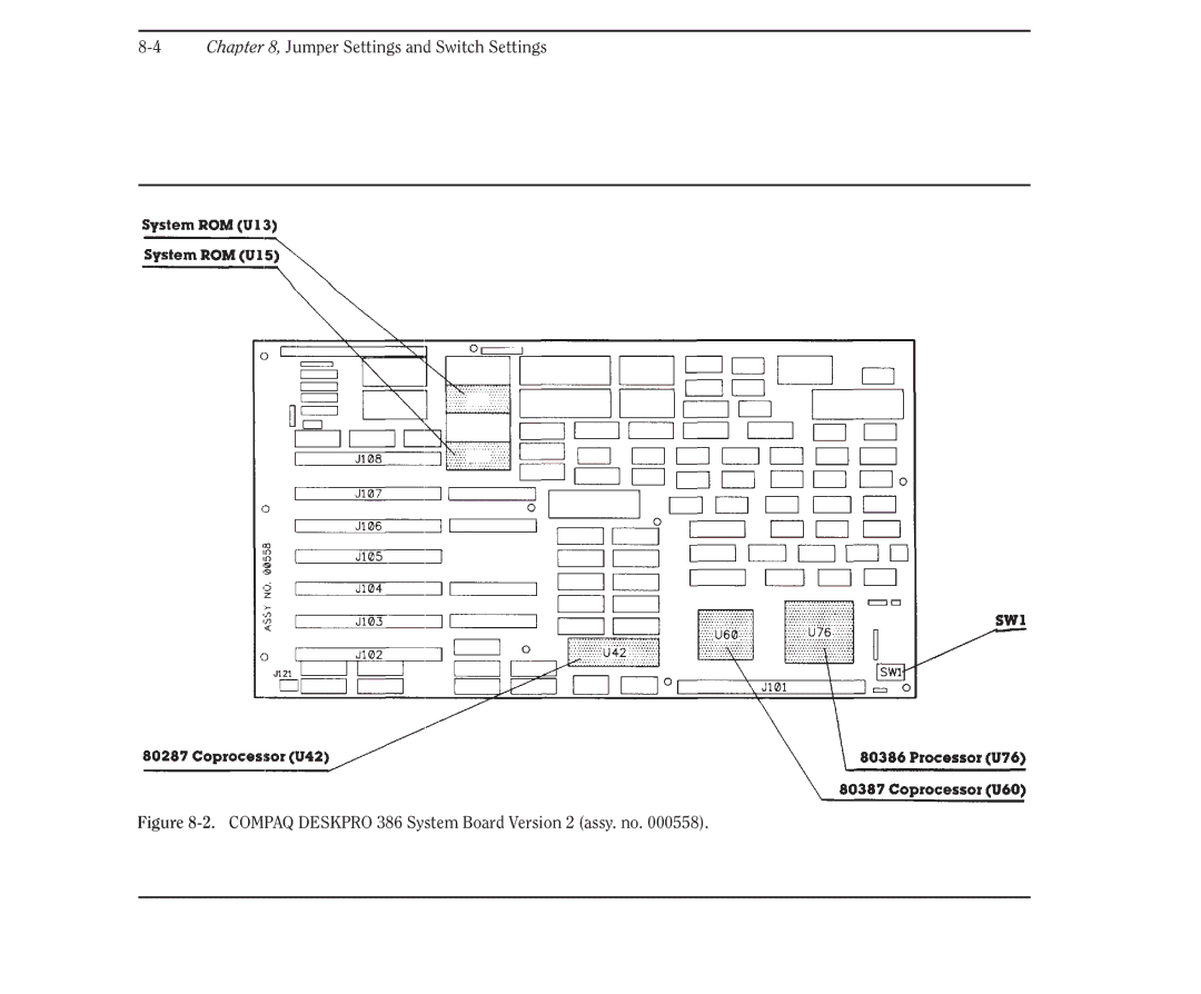 Compaq manual Compaq Deskpro 386 System Board Version 2 assy. no 