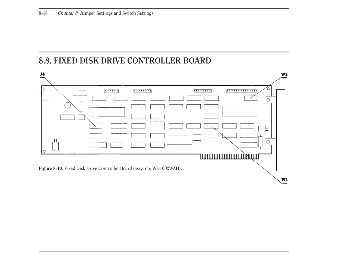 Compaq 386 manual Fixed Disk Drive Controller Board assy. no. WD1002WAH 