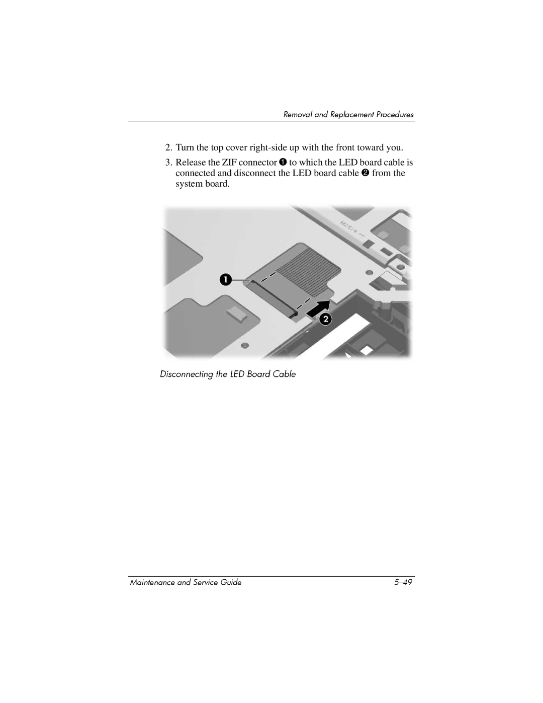 Compaq 407511-002 manual Disconnecting the LED Board Cable 