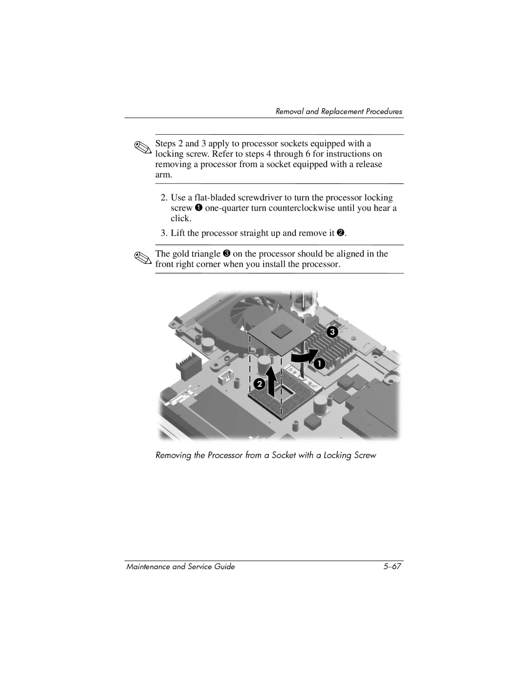 Compaq 407511-002 manual Removing the Processor from a Socket with a Locking Screw 