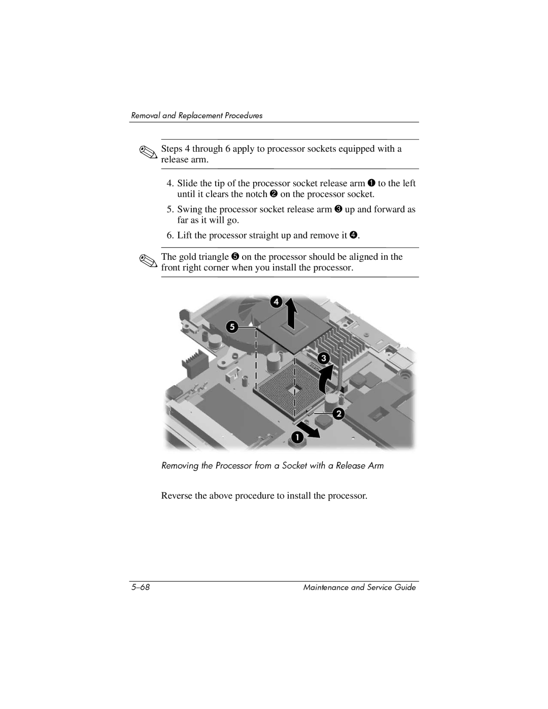 Compaq 407511-002 manual Reverse the above procedure to install the processor 