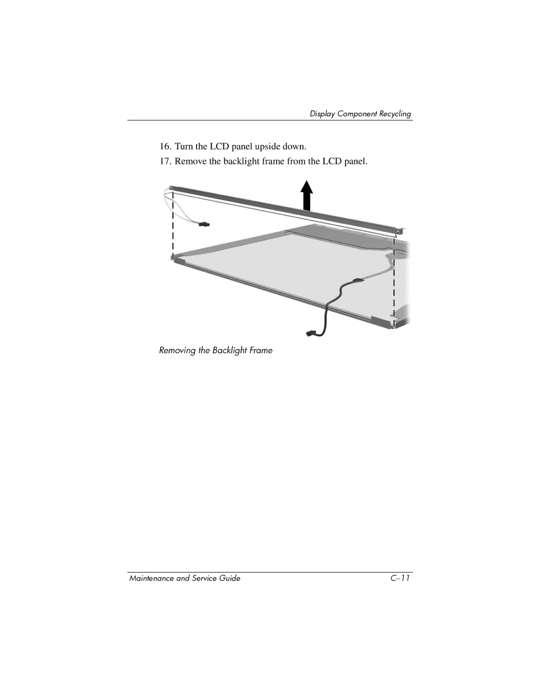 Compaq 407511-002 manual Removing the Backlight Frame 