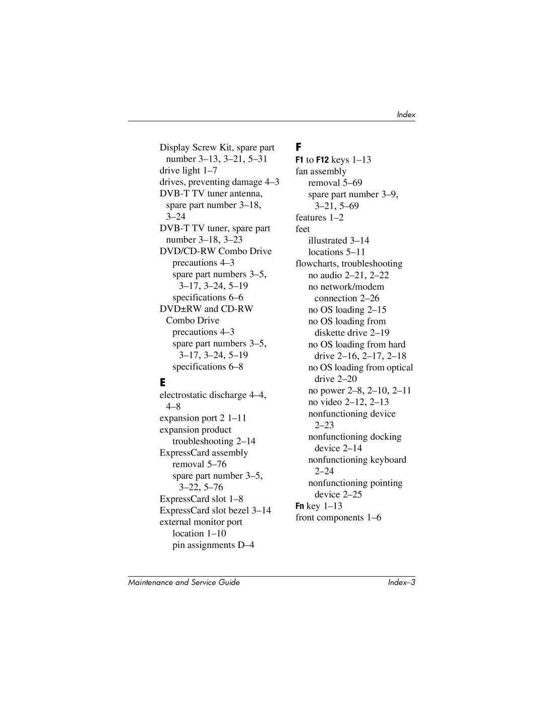 Compaq 407511-002 manual Index-3 