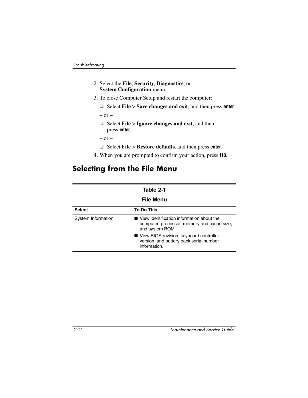 Compaq 407511-002 manual File Menu, Select To Do This 