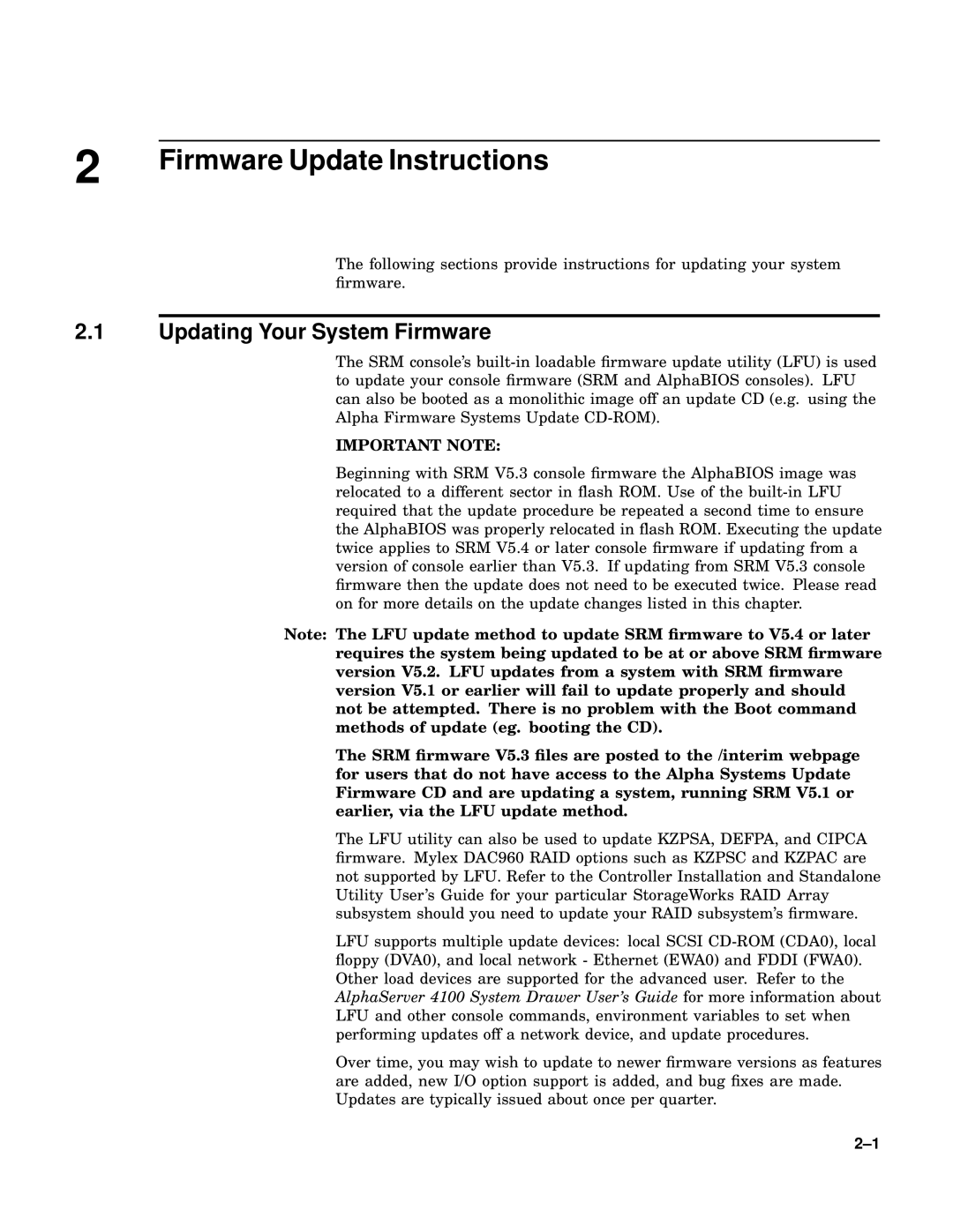 Compaq 4100 manual Firmware Update Instructions, Updating Your System Firmware 