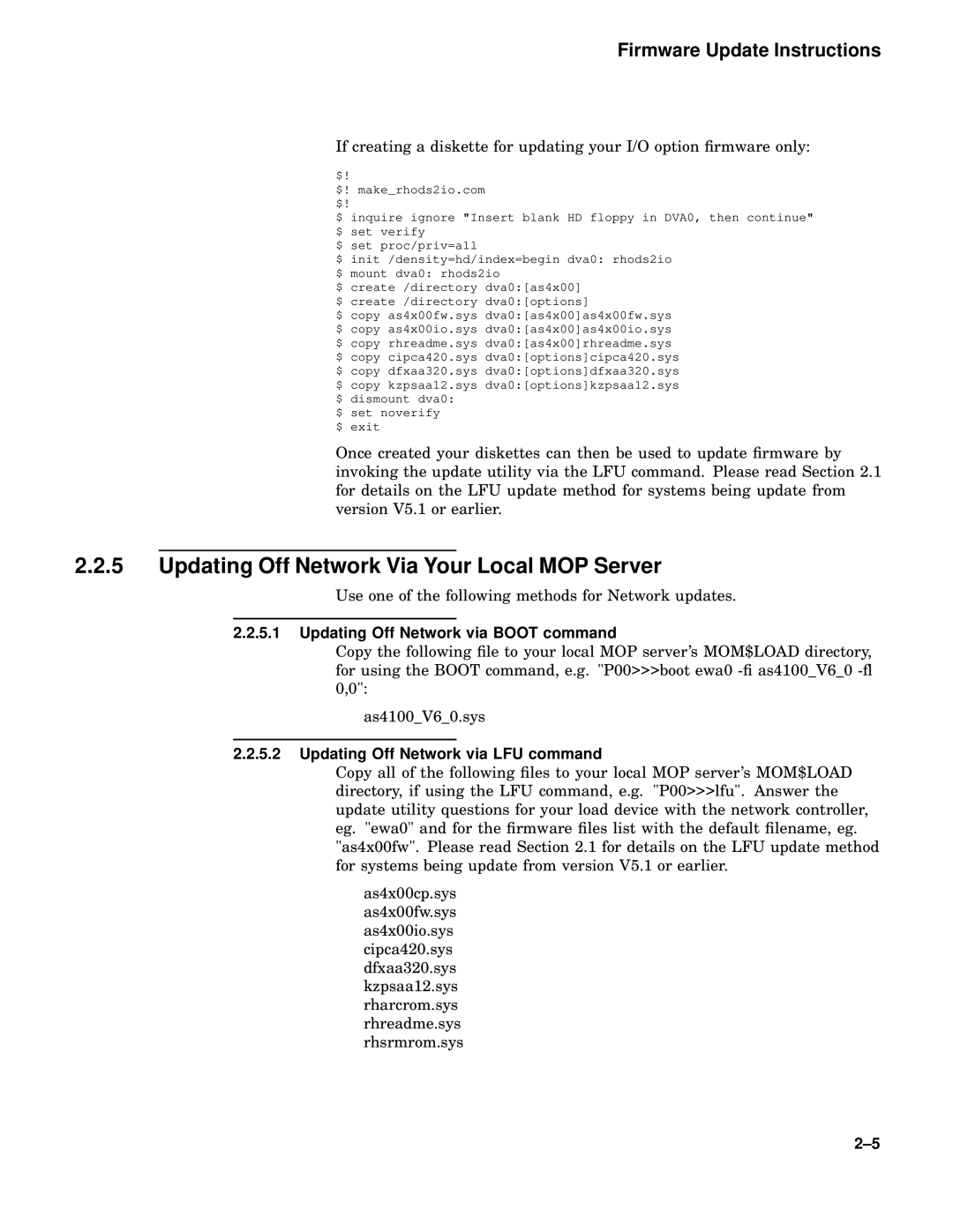 Compaq 4100 manual Updating Off Network Via Your Local MOP Server 