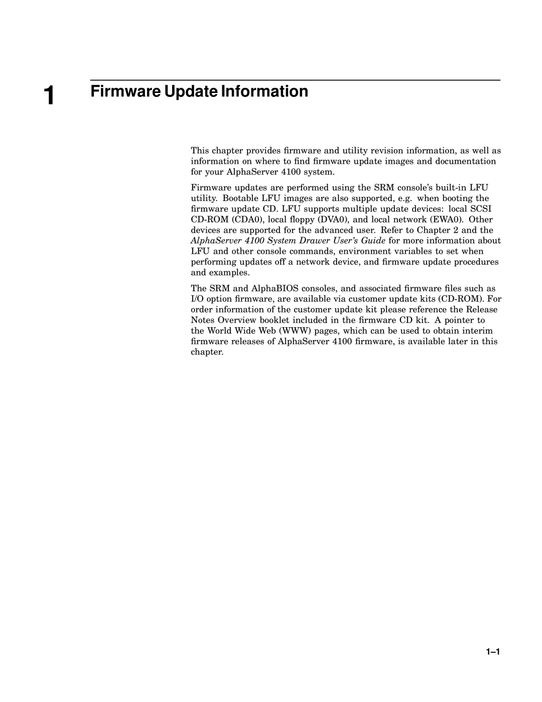 Compaq 4100 manual Firmware Update Information 