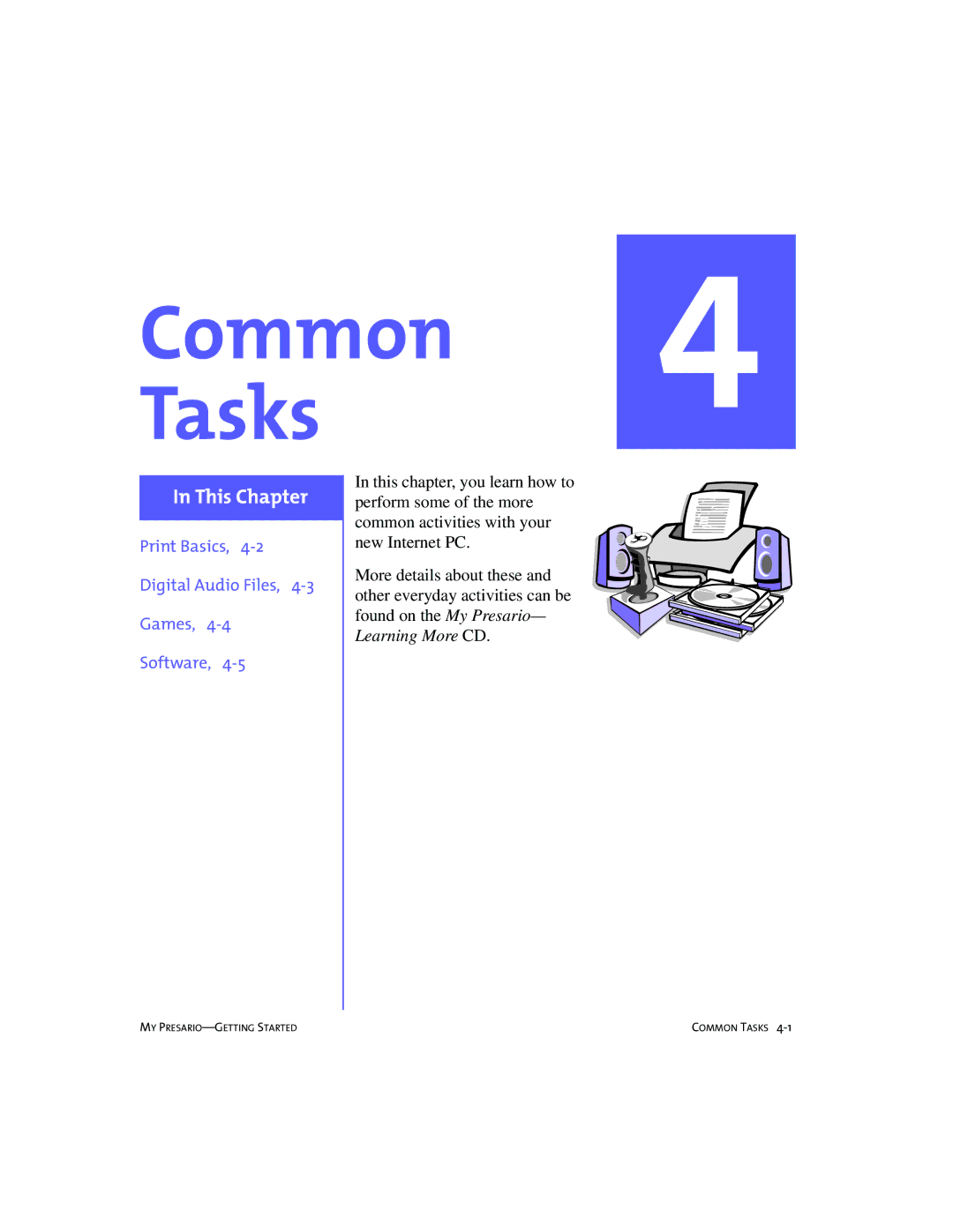 Compaq 4103TH manual Common 4 Tasks 