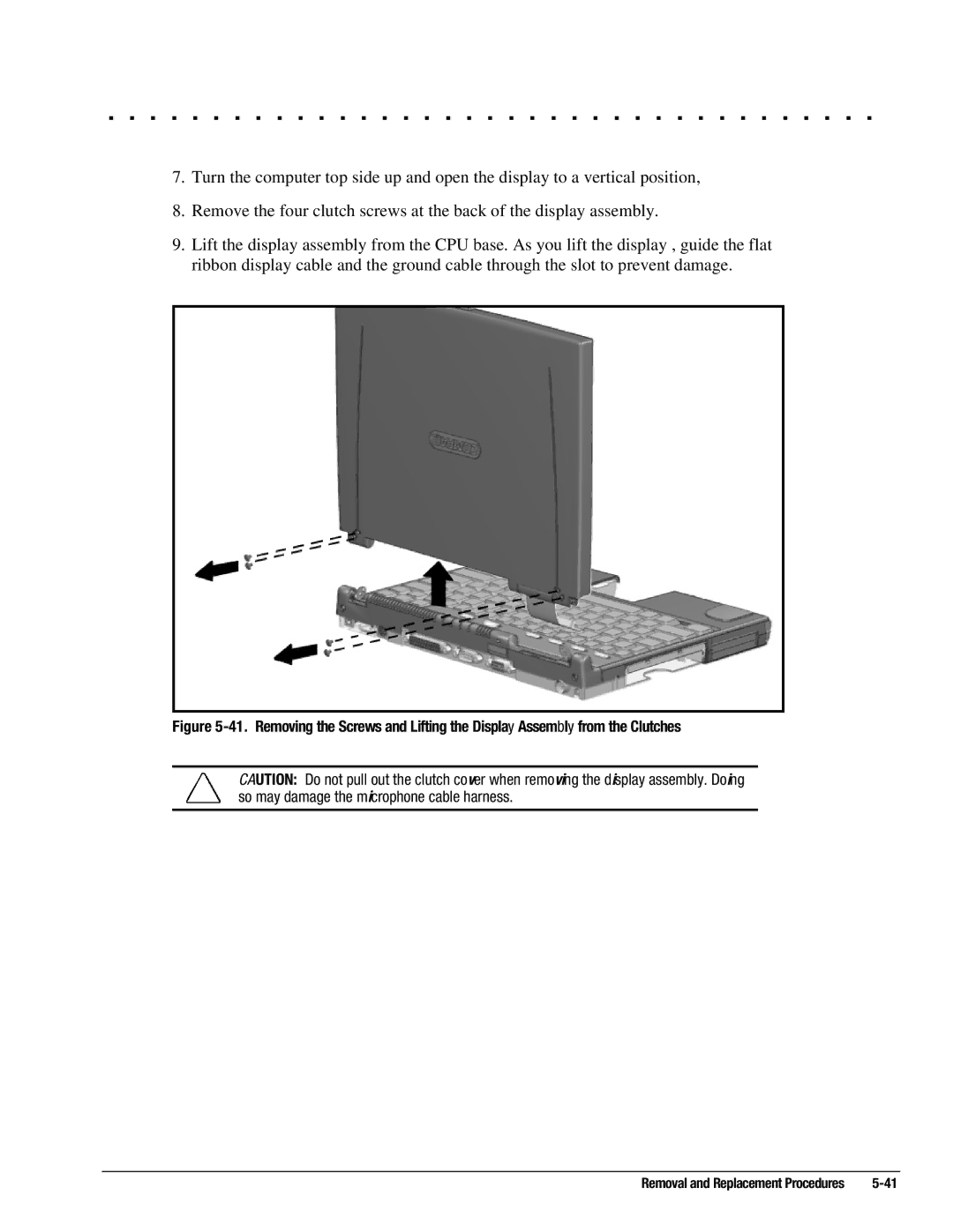 Compaq 4131T, 4130T, 4150T, 4140T, 4200, 4125T, 4160T SLIMLINE, 4125D, 4115, 4120T, 4110D Removal and Replacement Procedures 