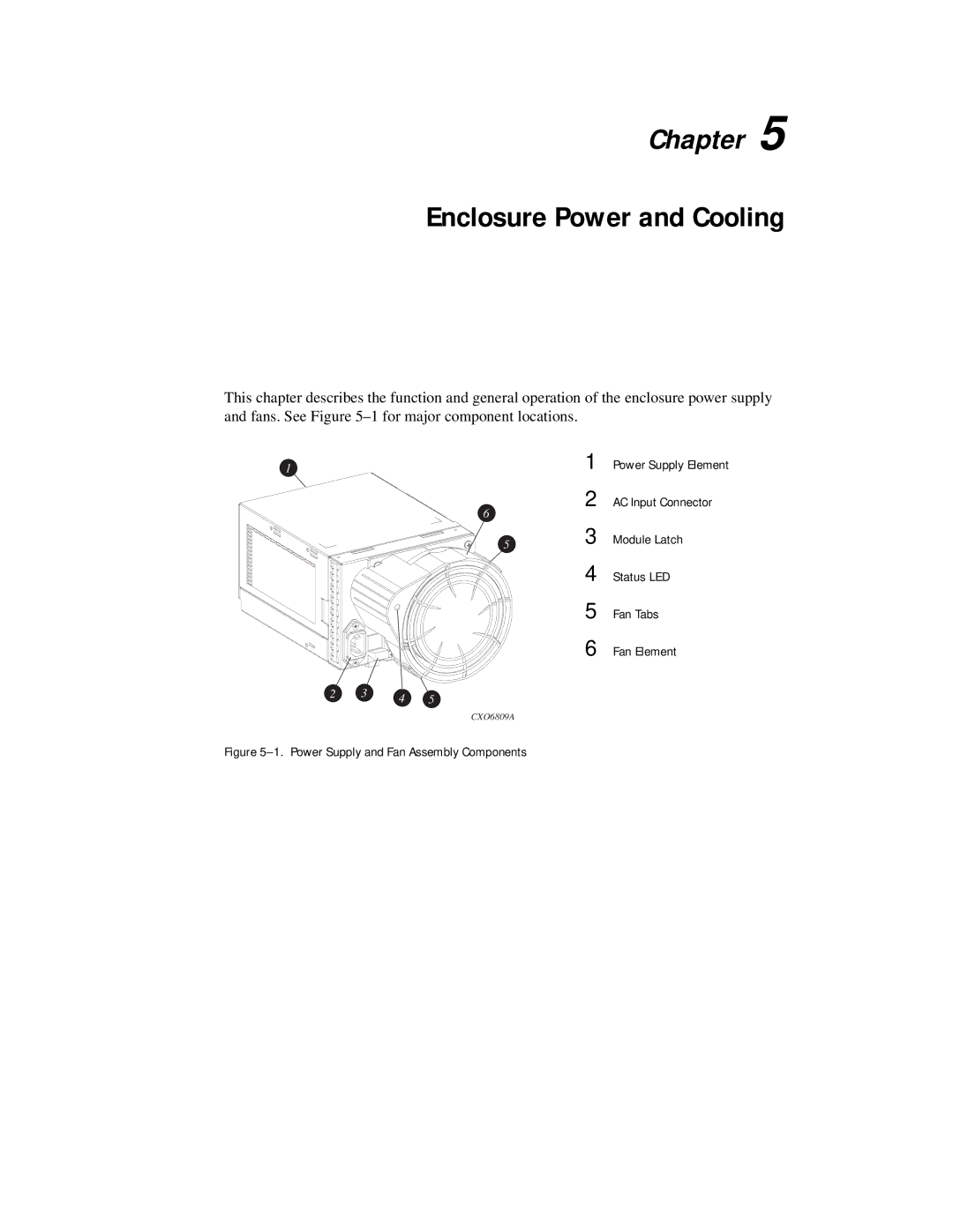 Compaq 4200 Family manual Enclosure Power and Cooling, Power Supply and Fan Assembly Components 