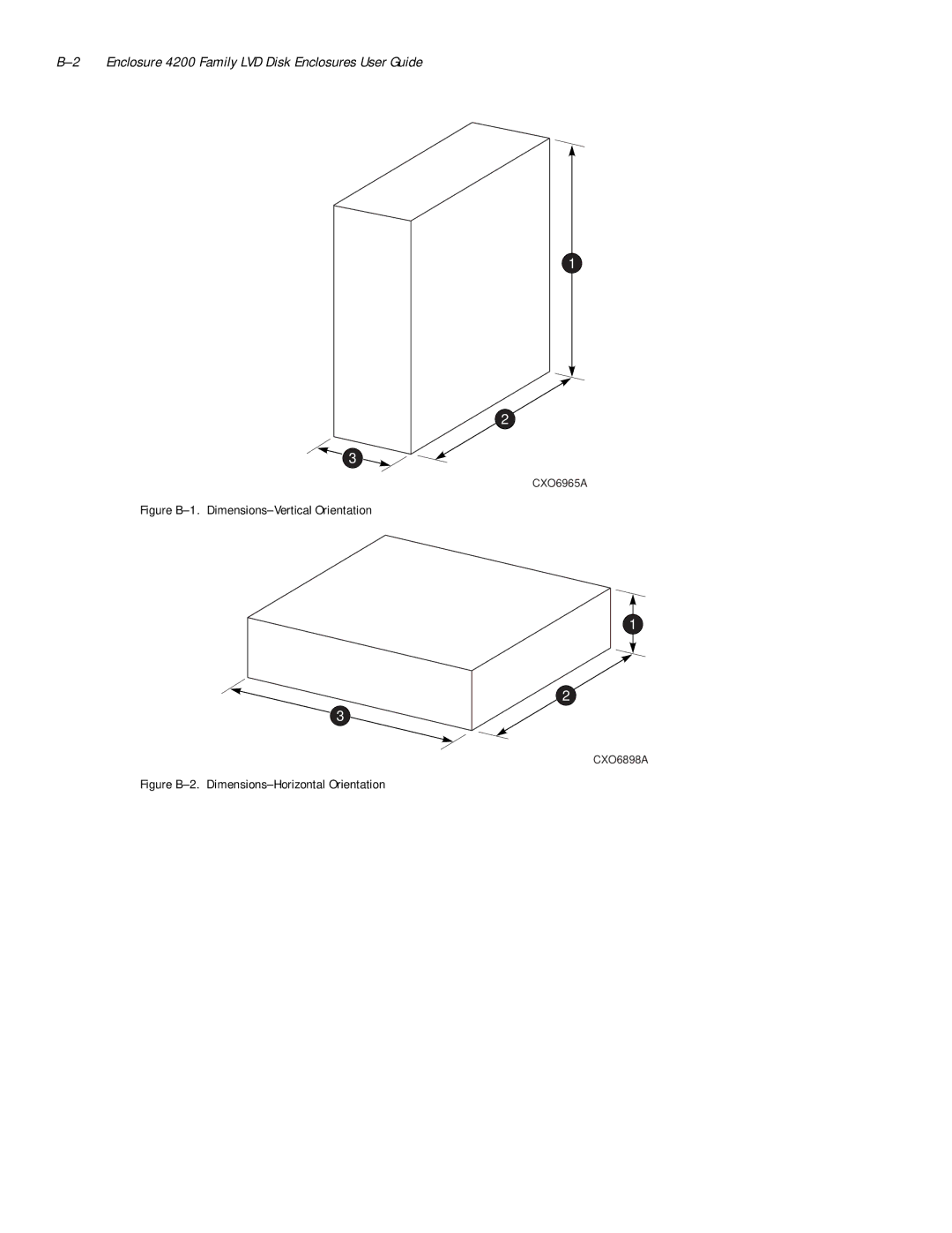 Compaq 4200 Family manual Figure B-1. Dimensions-Vertical Orientation 