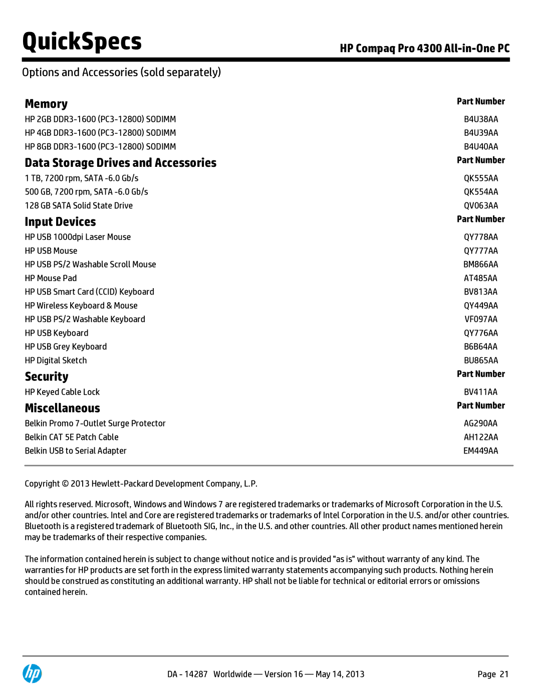 Compaq 4300 manual Security 