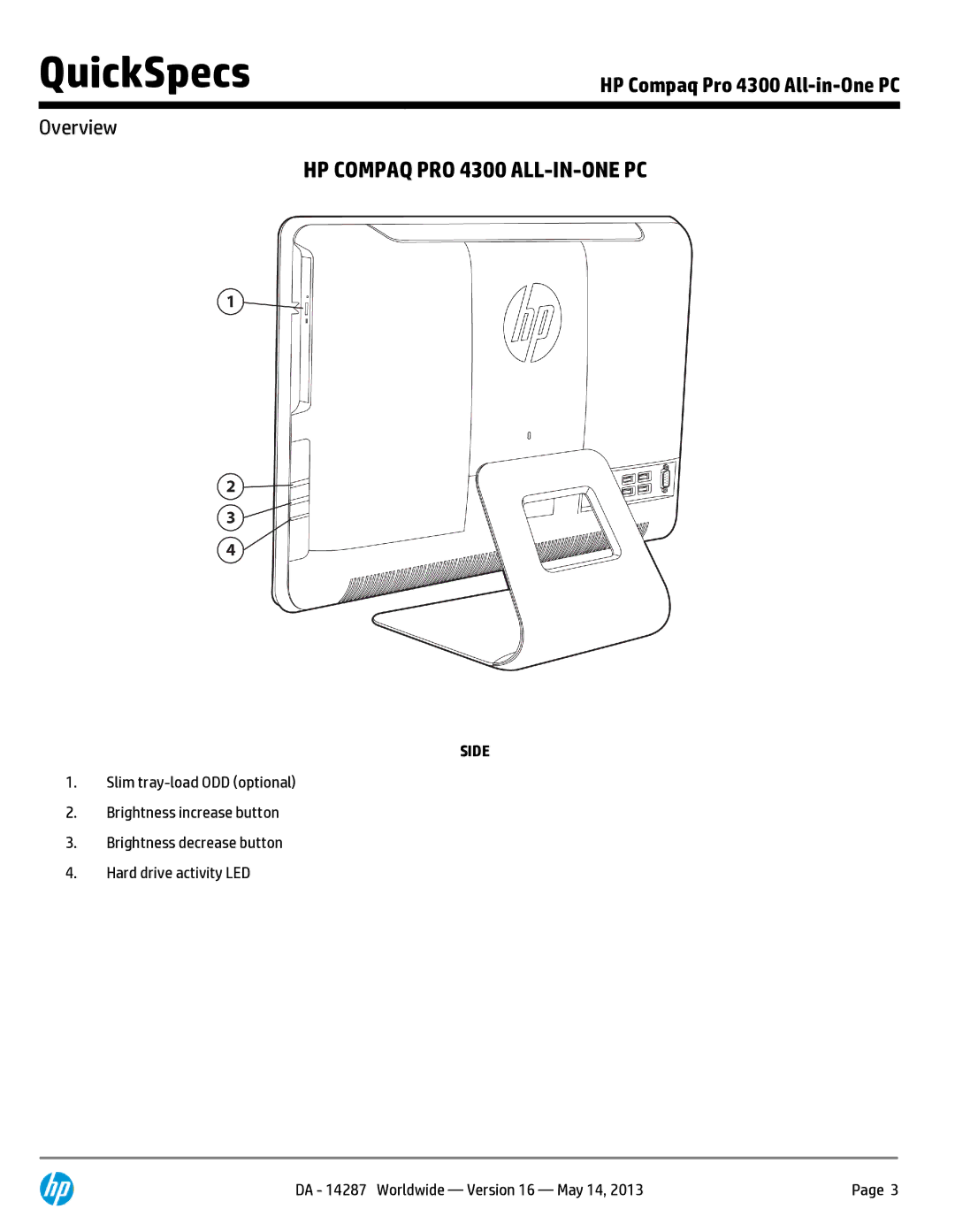 Compaq 4300 manual Side 