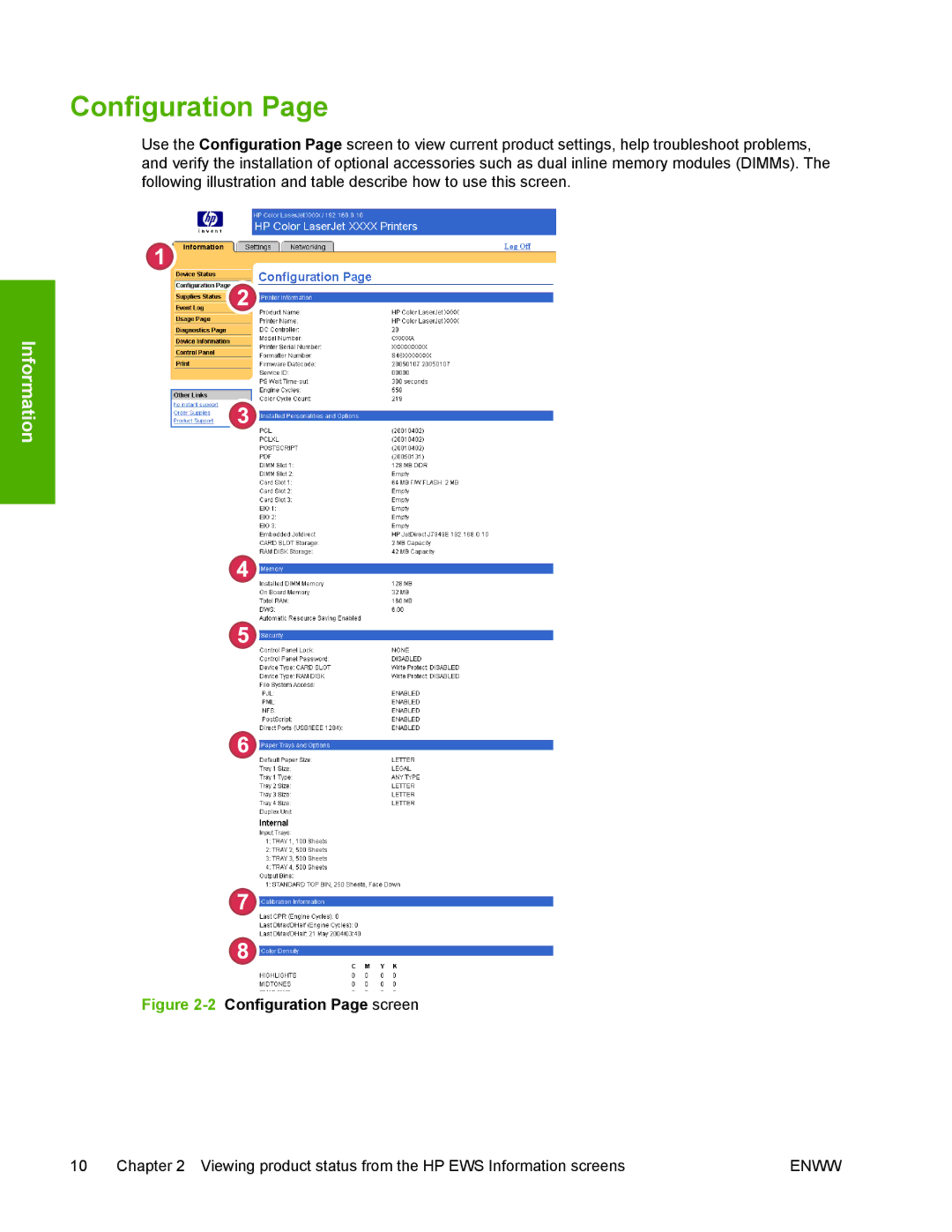 Compaq 4700 HP manual 2Configuration Page screen 