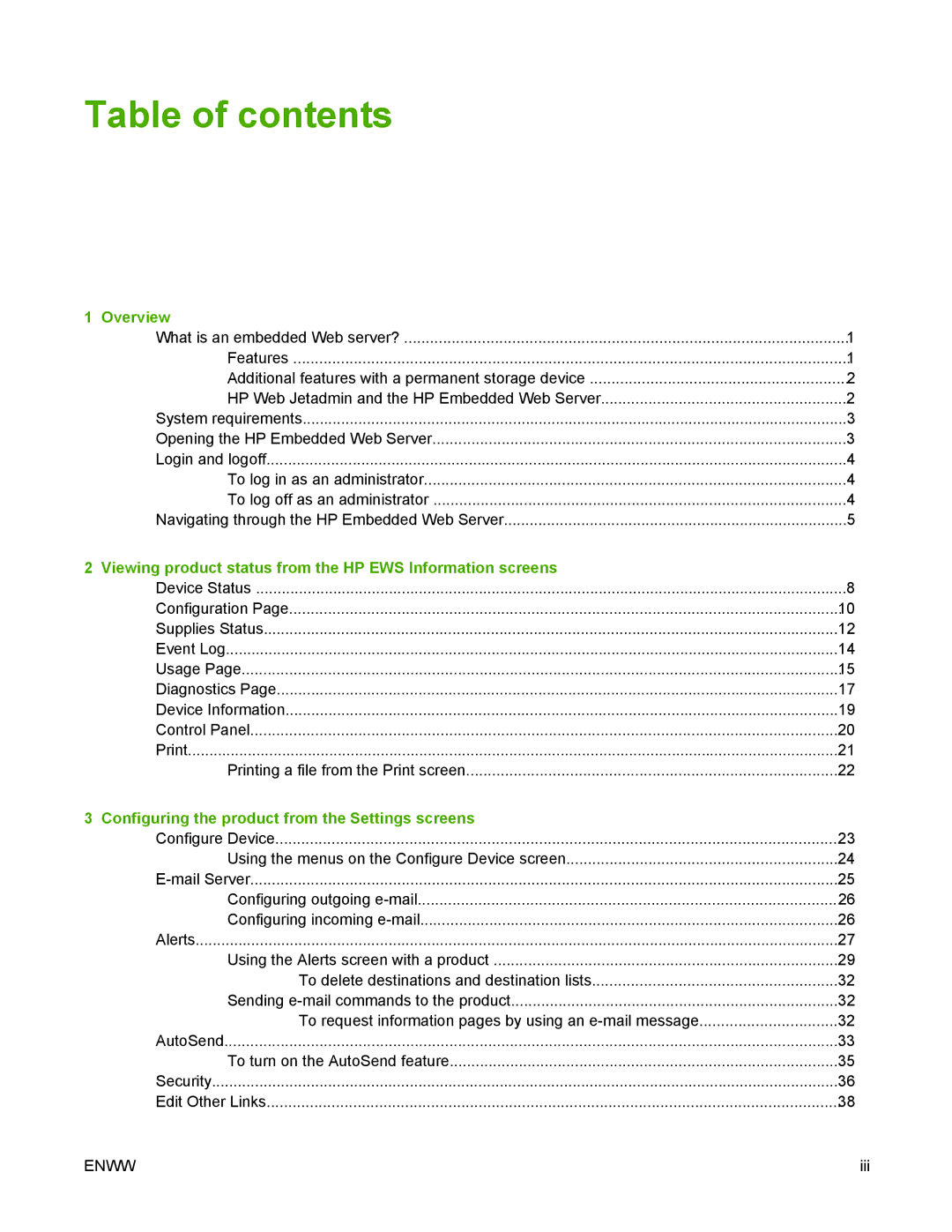 Compaq 4700 HP manual Table of contents 