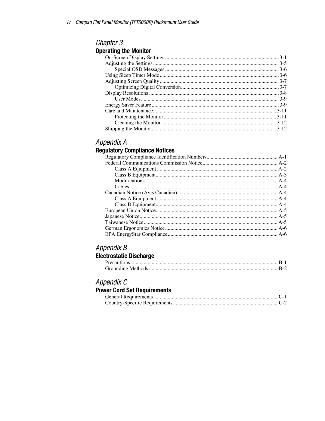 Compaq 5000R manual Appendix B 