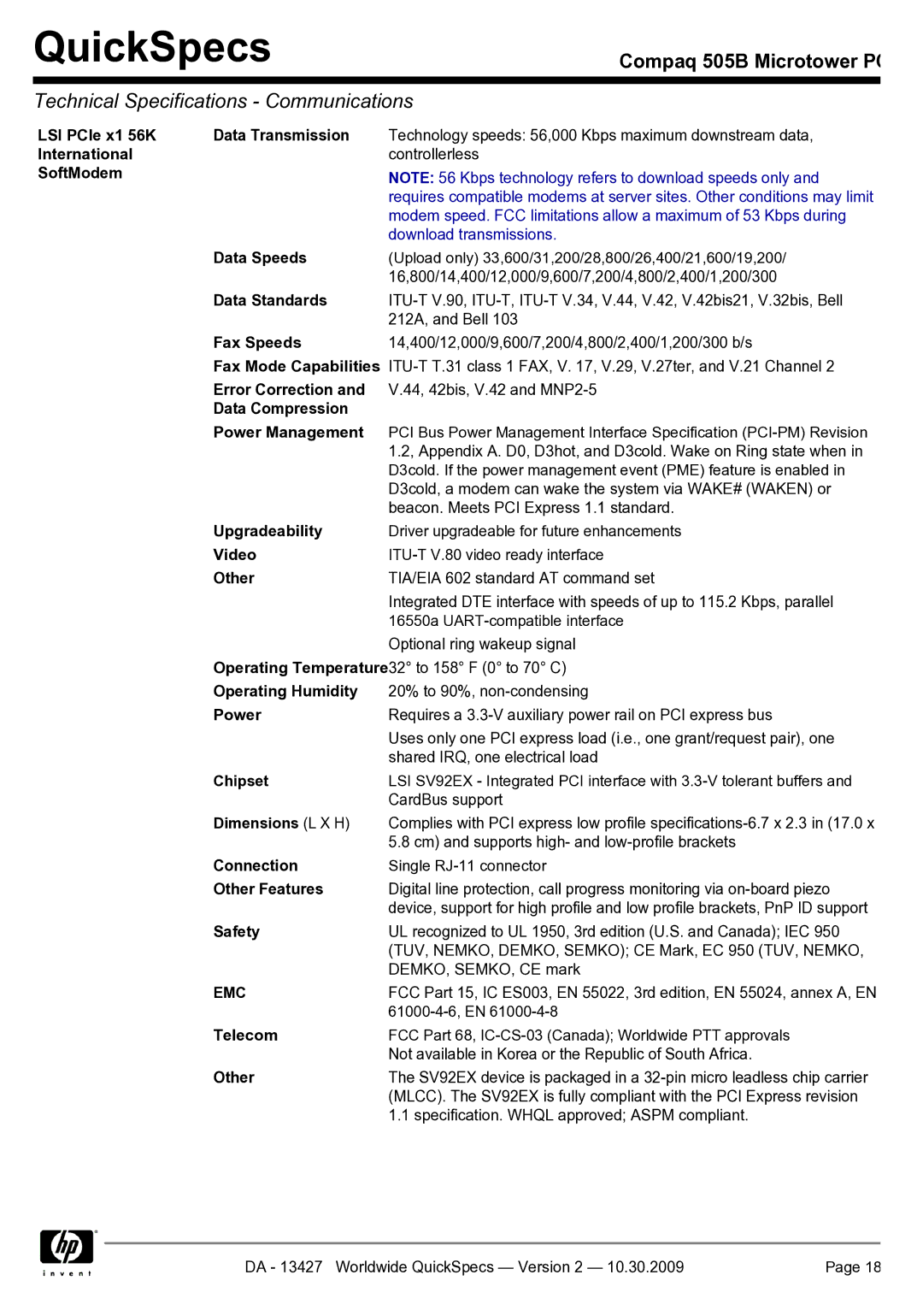 Compaq 505B manual Emc 