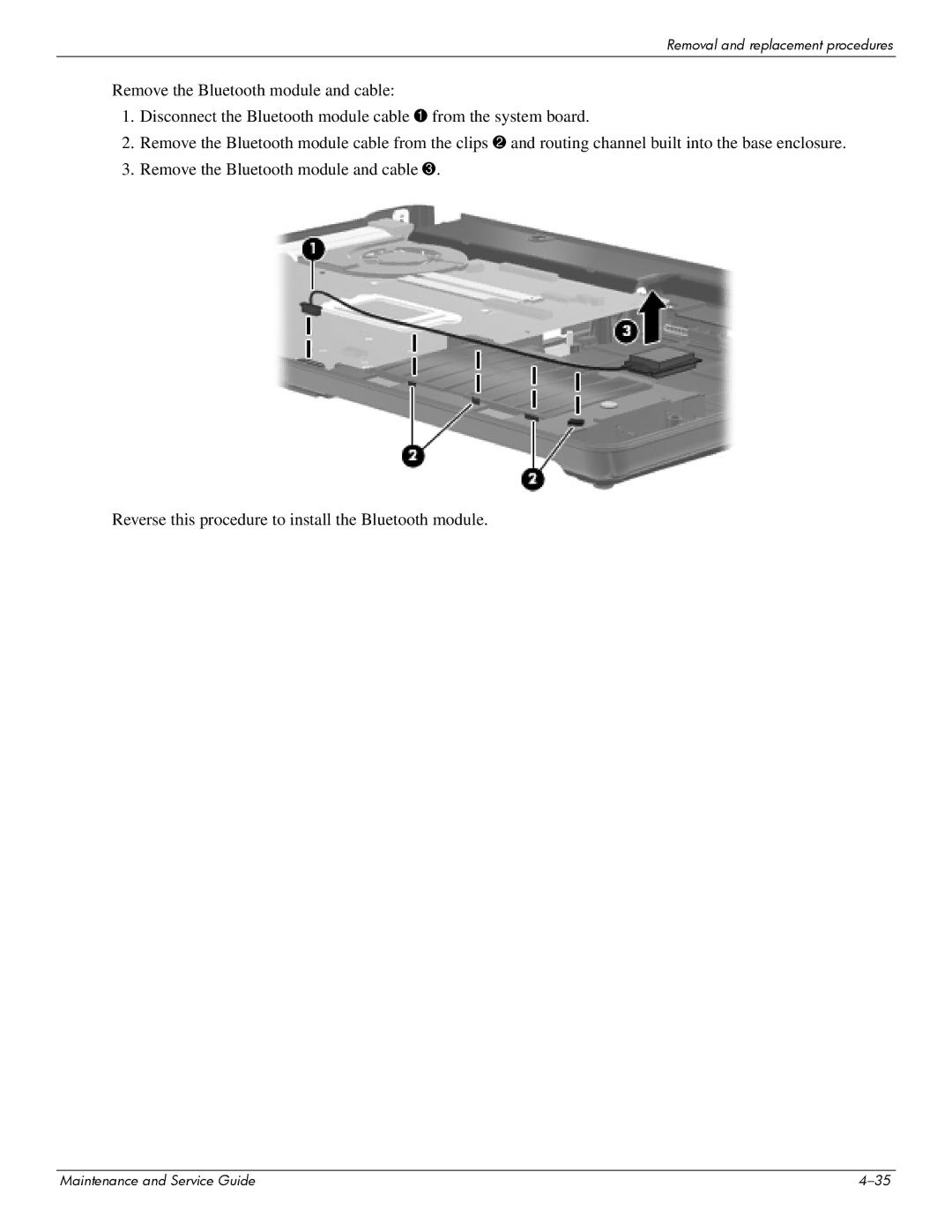 Compaq 511, 510, 515 manual Removal and replacement procedures 