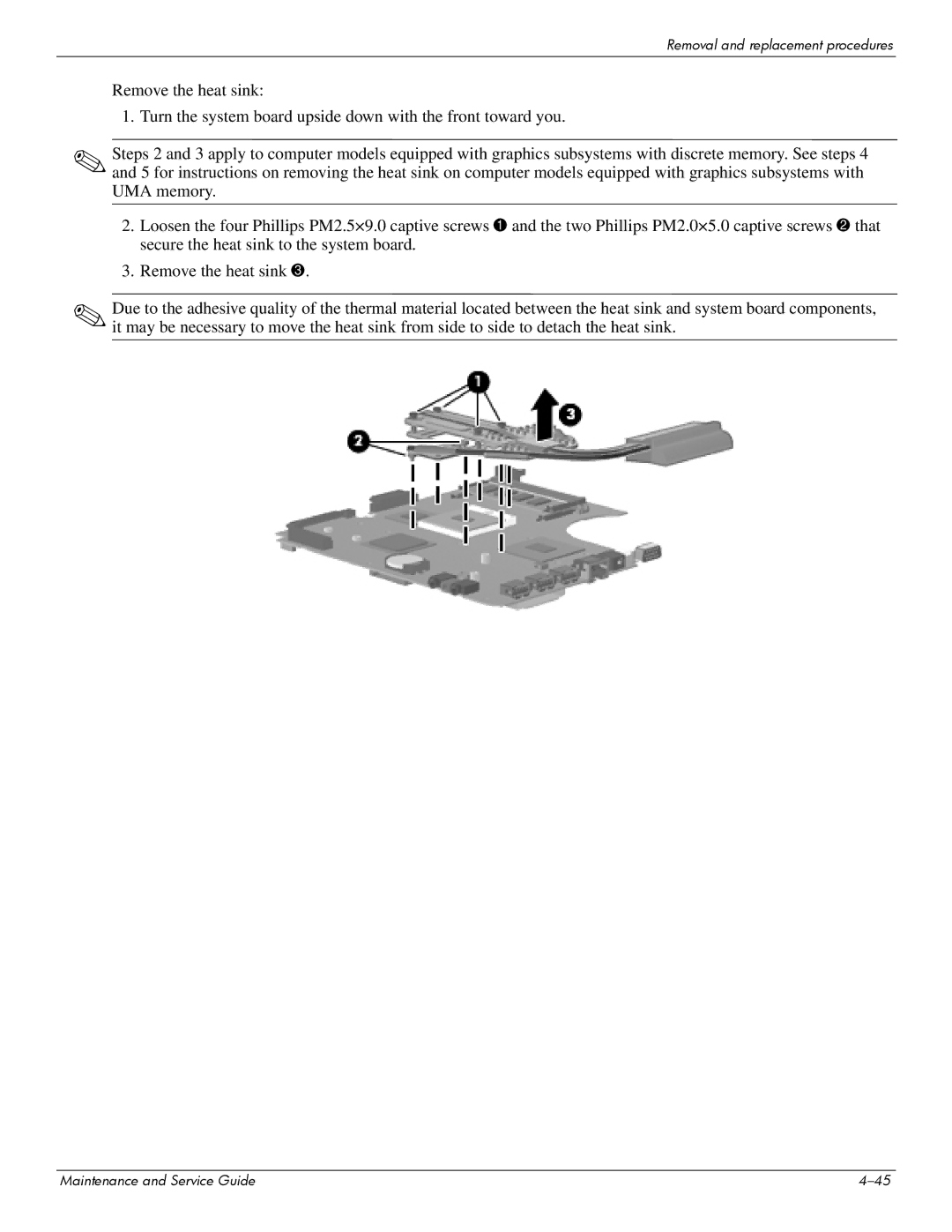 Compaq 510, 511, 515 manual Removal and replacement procedures 