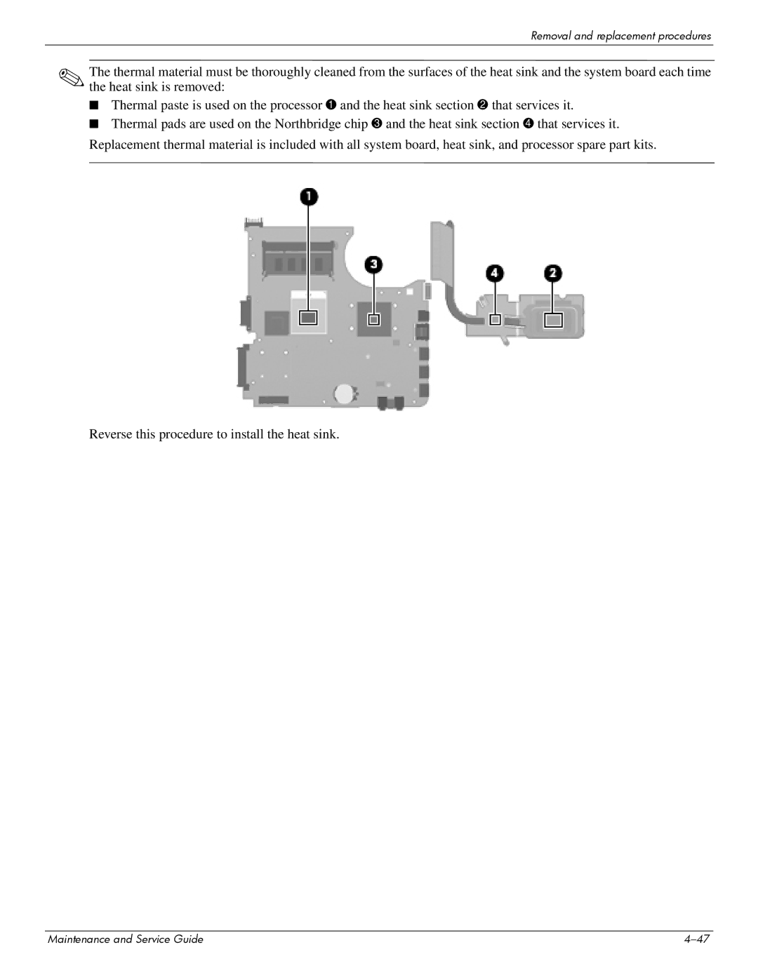 Compaq 511, 510, 515 manual Removal and replacement procedures 